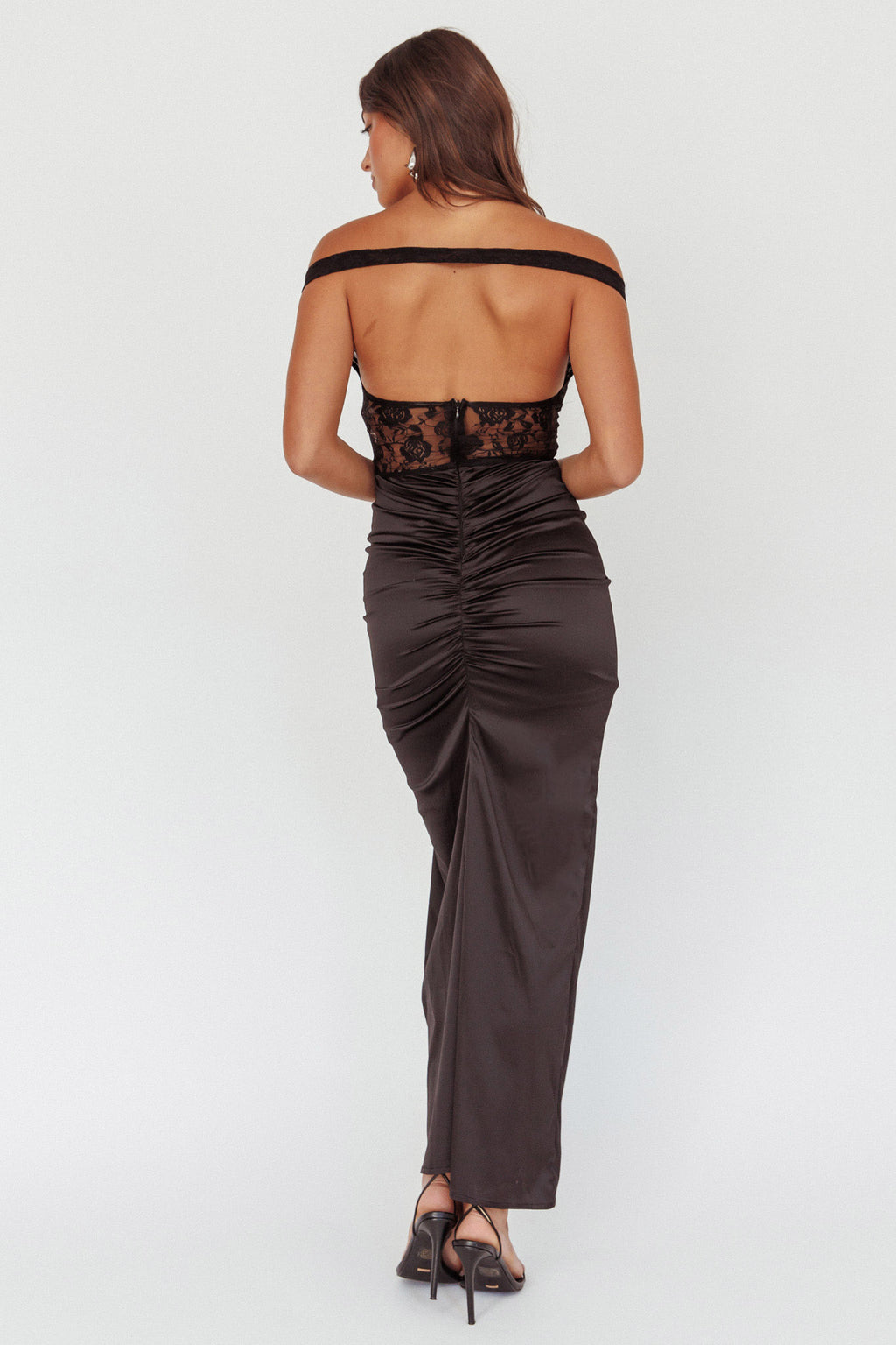 Tillie Lace Bodice Midi Dress Black by Selfie Leslie Australia
