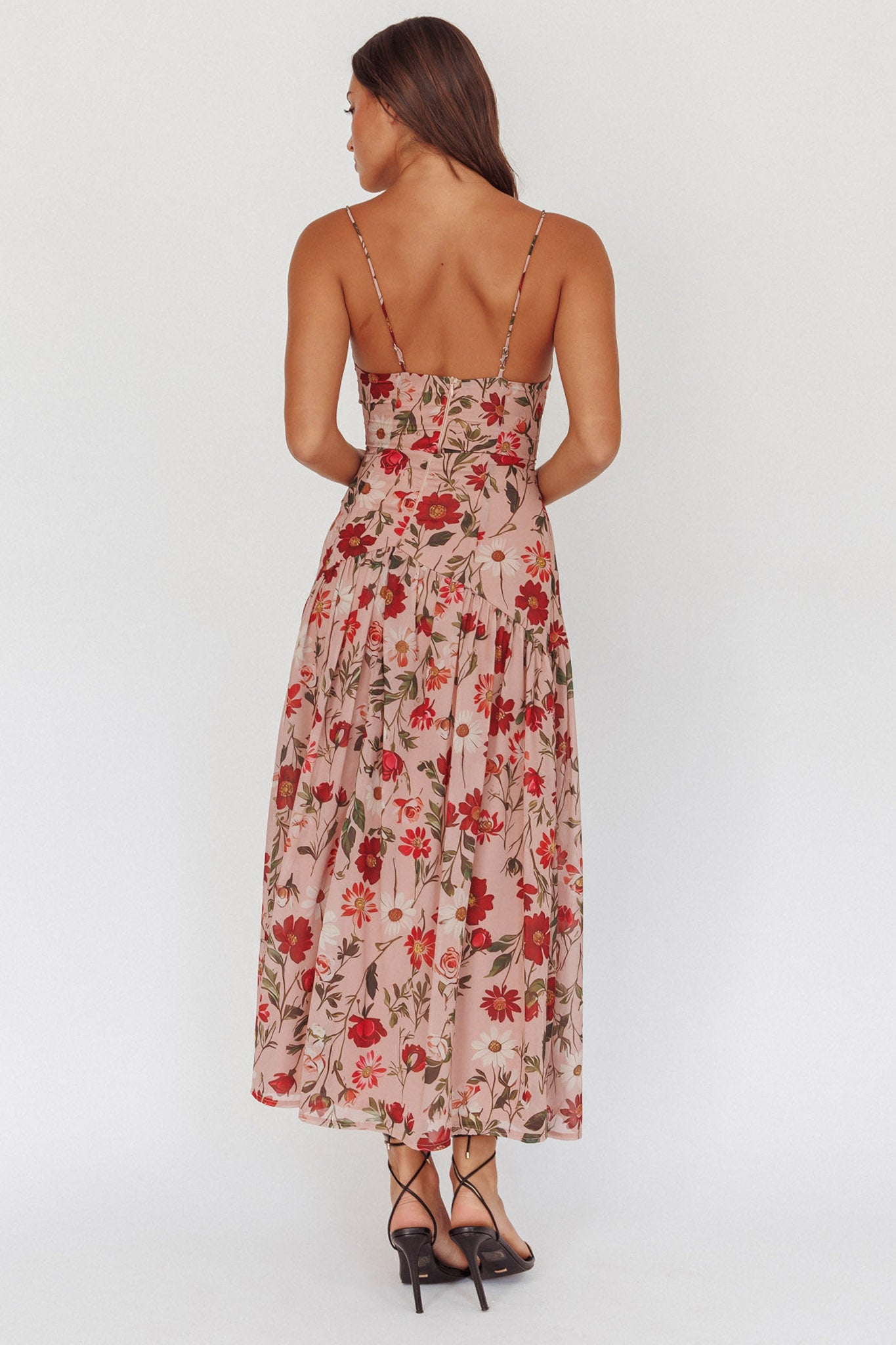 Monday Muse Drop Waist Maxi Dress Floral Red by Selfie Leslie Australia