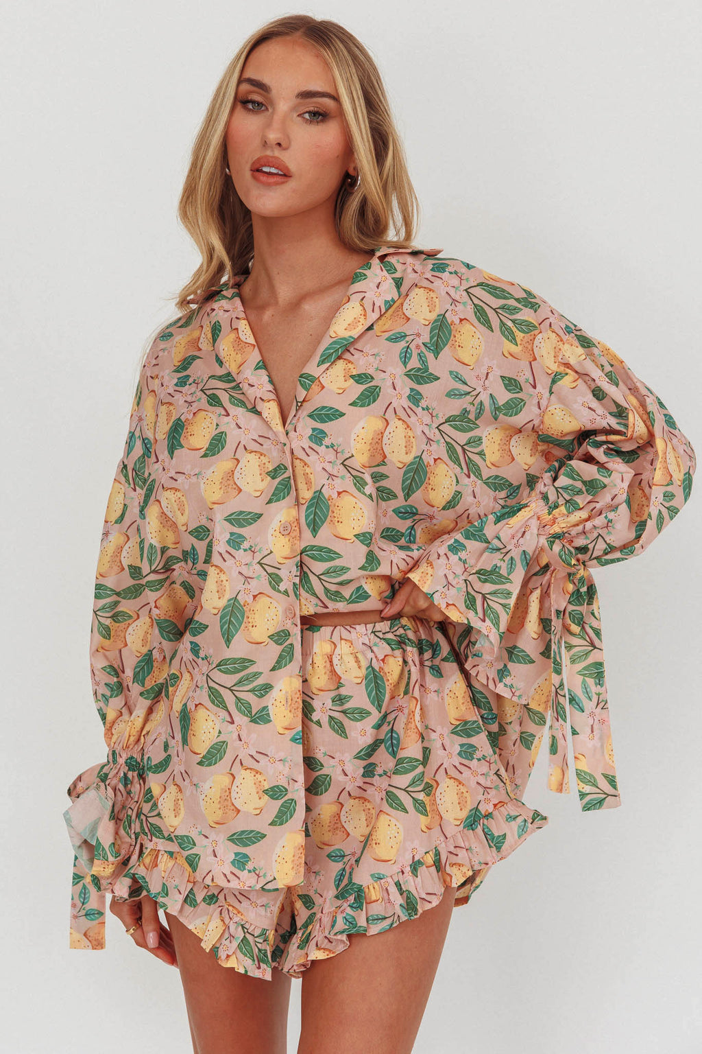 Telling Secrets Frill Trim Shorts Lemon by Selfie Leslie Australia