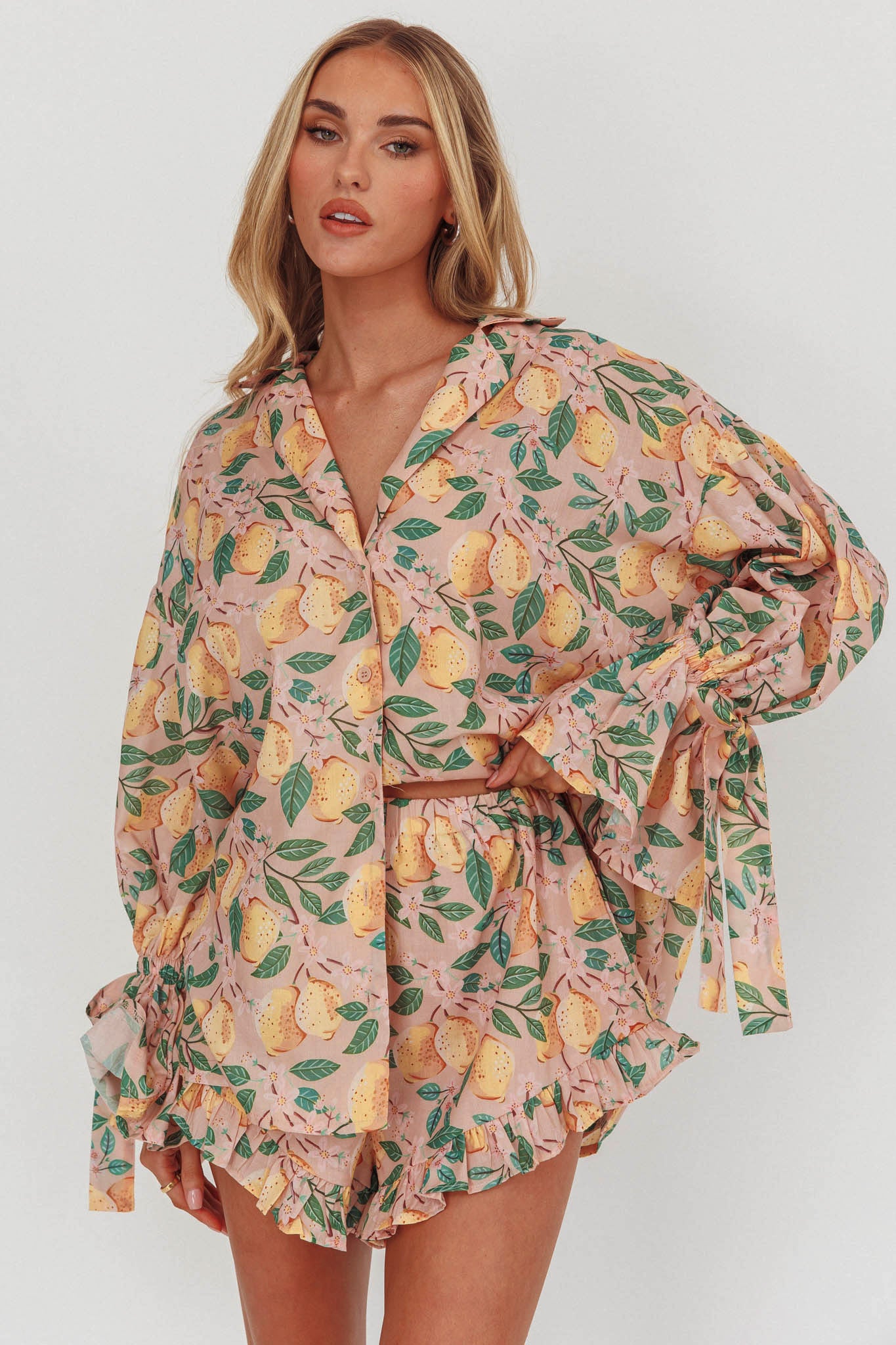 Telling Secrets Frill Trim Shorts Lemon by Selfie Leslie Australia