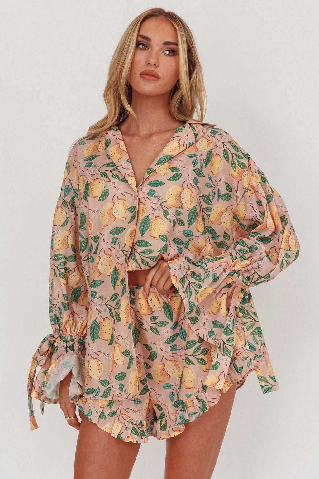 Telling Secrets Frill Trim Shorts Lemon by Selfie Leslie Australia