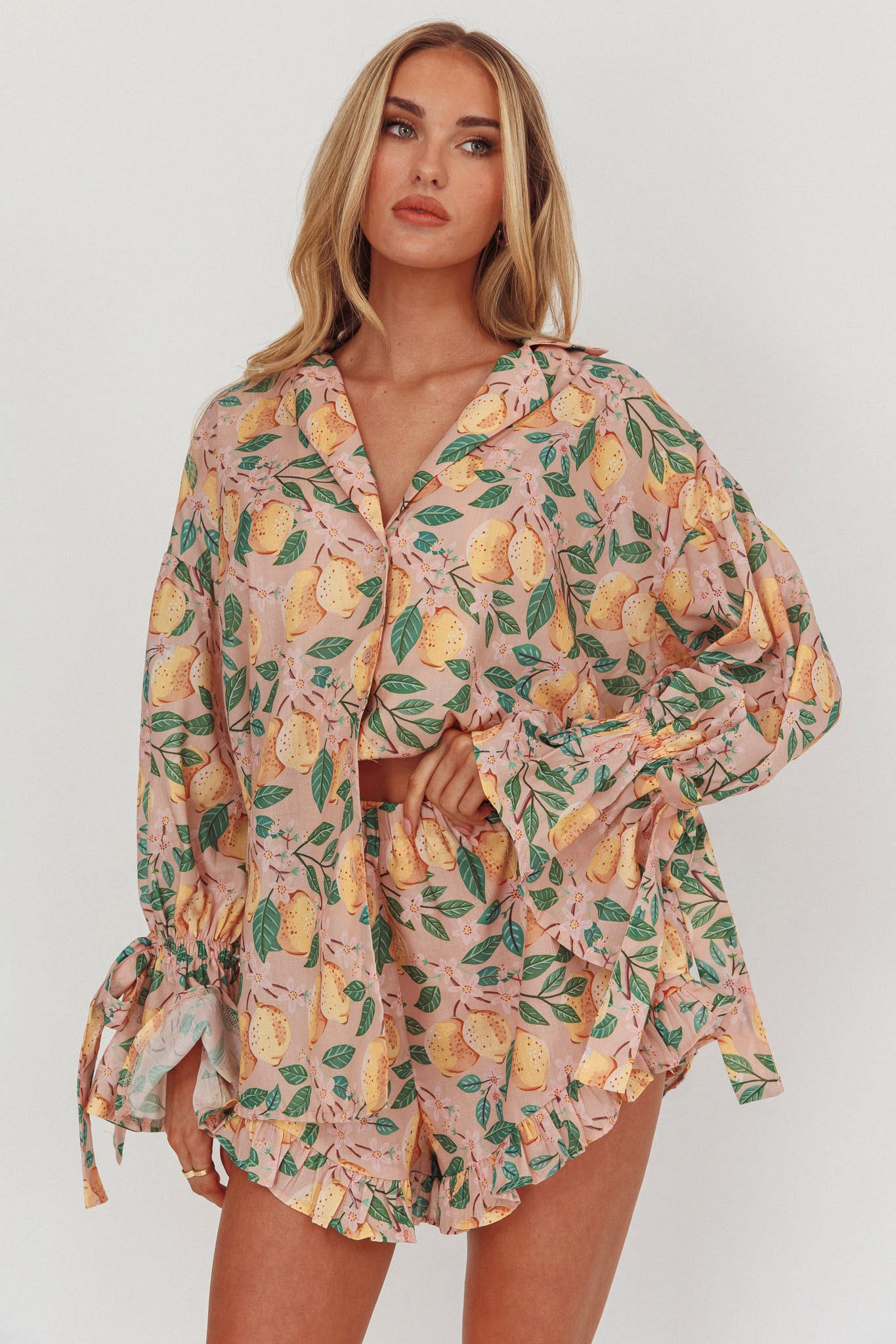Telling Secrets Frill Trim Shorts Lemon by Selfie Leslie Australia