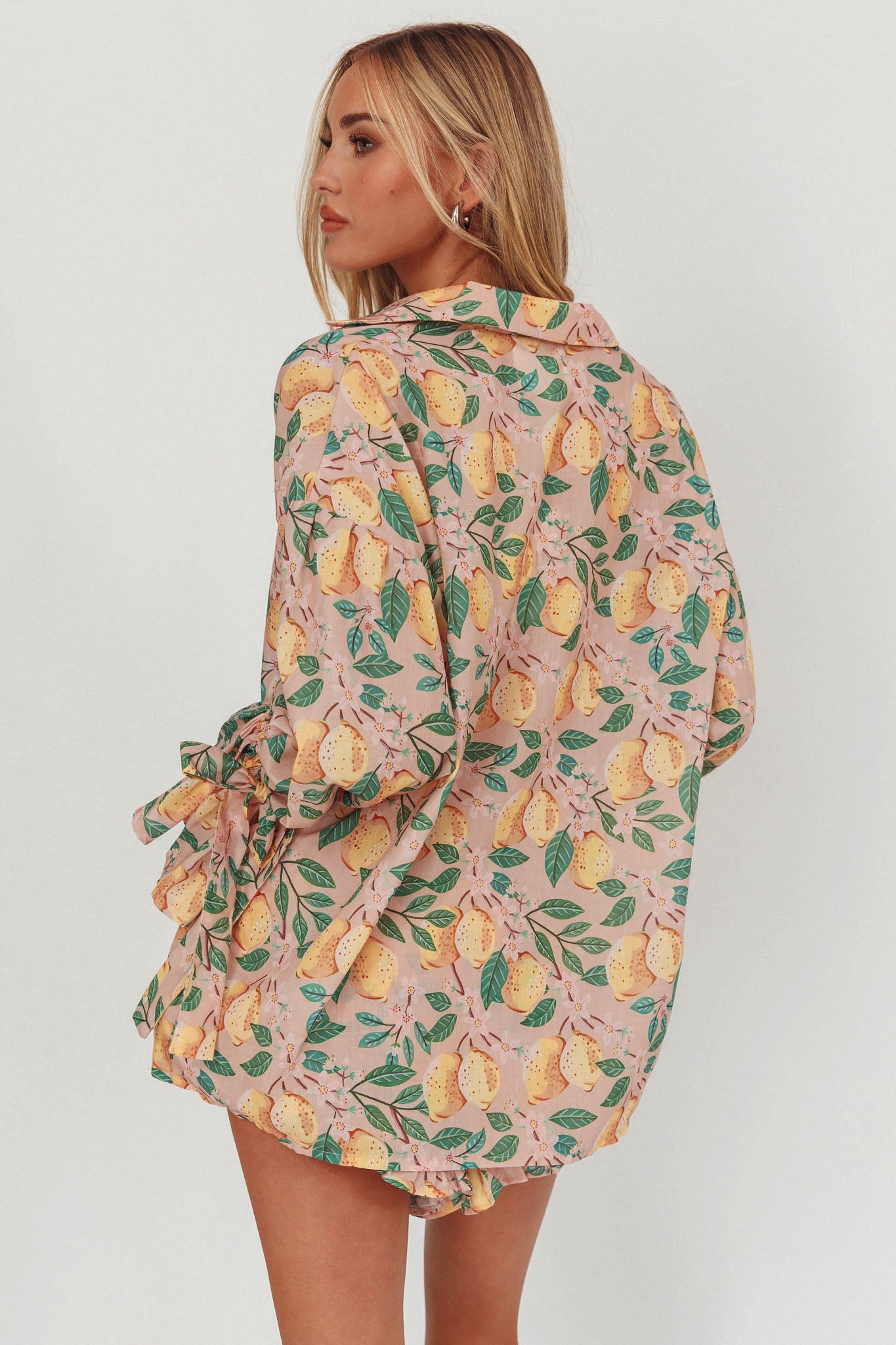 Telling Secrets Tied Cuff Top Lemon by Selfie Leslie Australia
