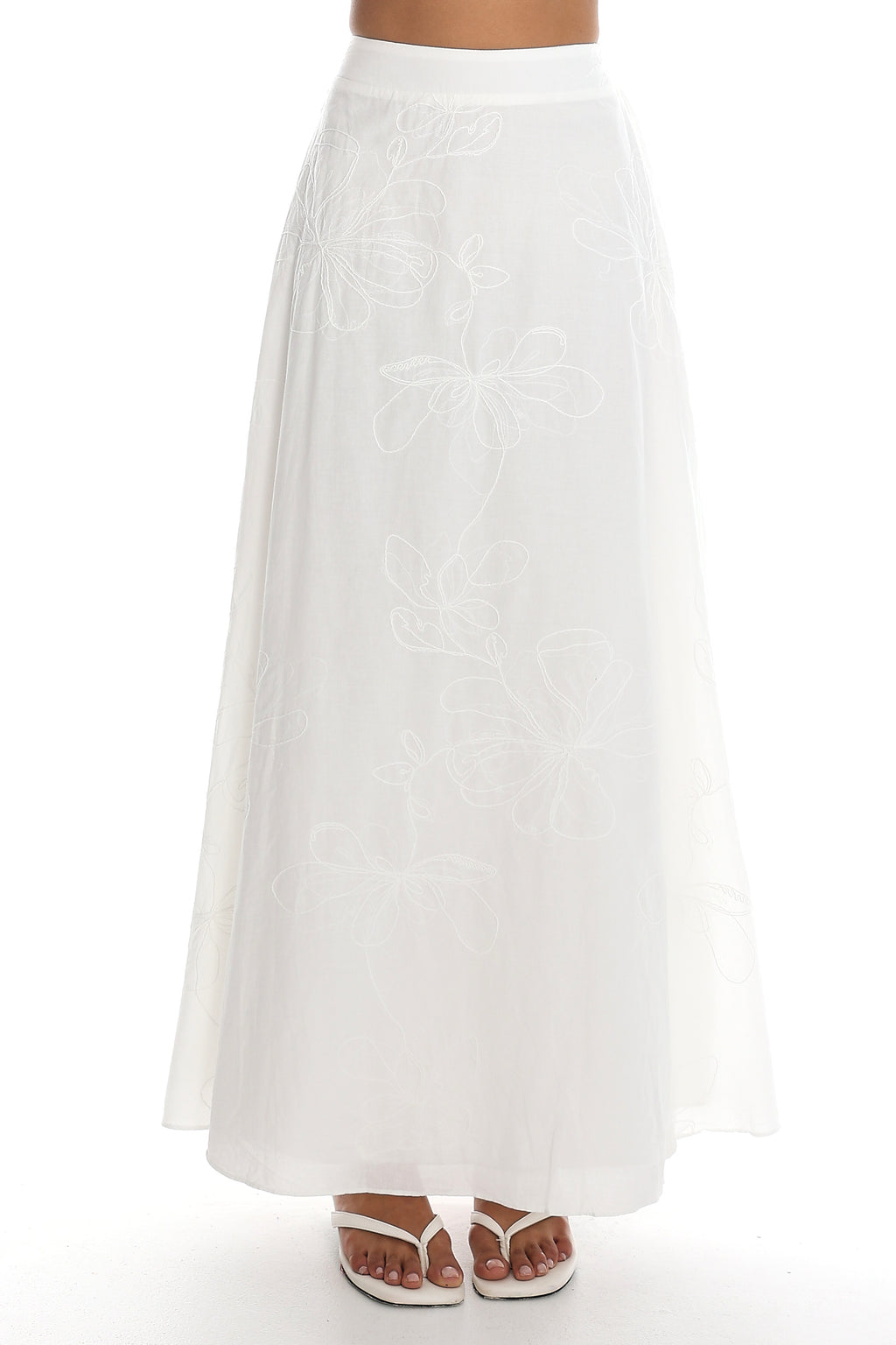 Under The Moons A-Line Maxi Skirt White by Selfie Leslie Australia