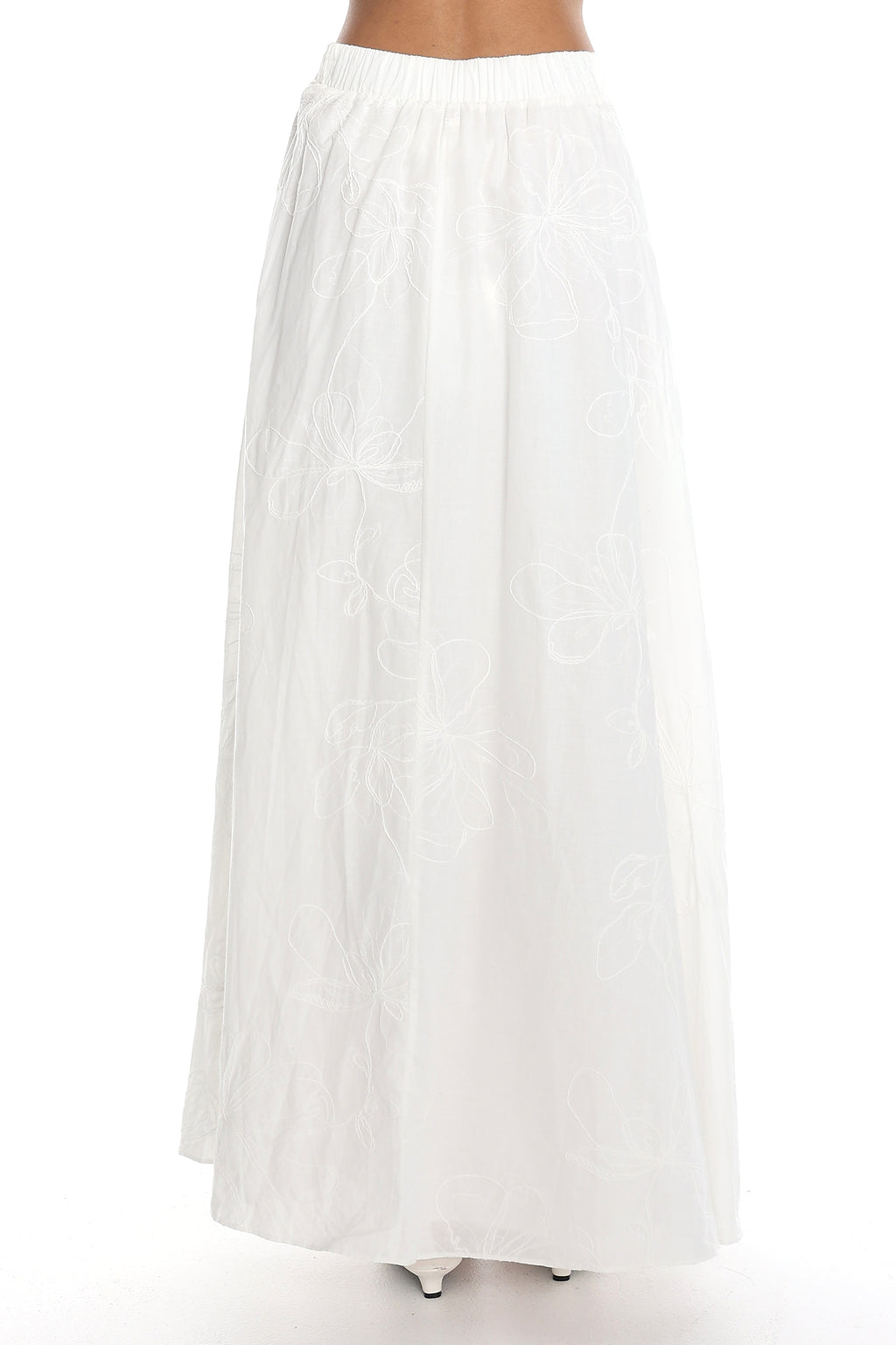 Under The Moons A-Line Maxi Skirt White by Selfie Leslie Australia