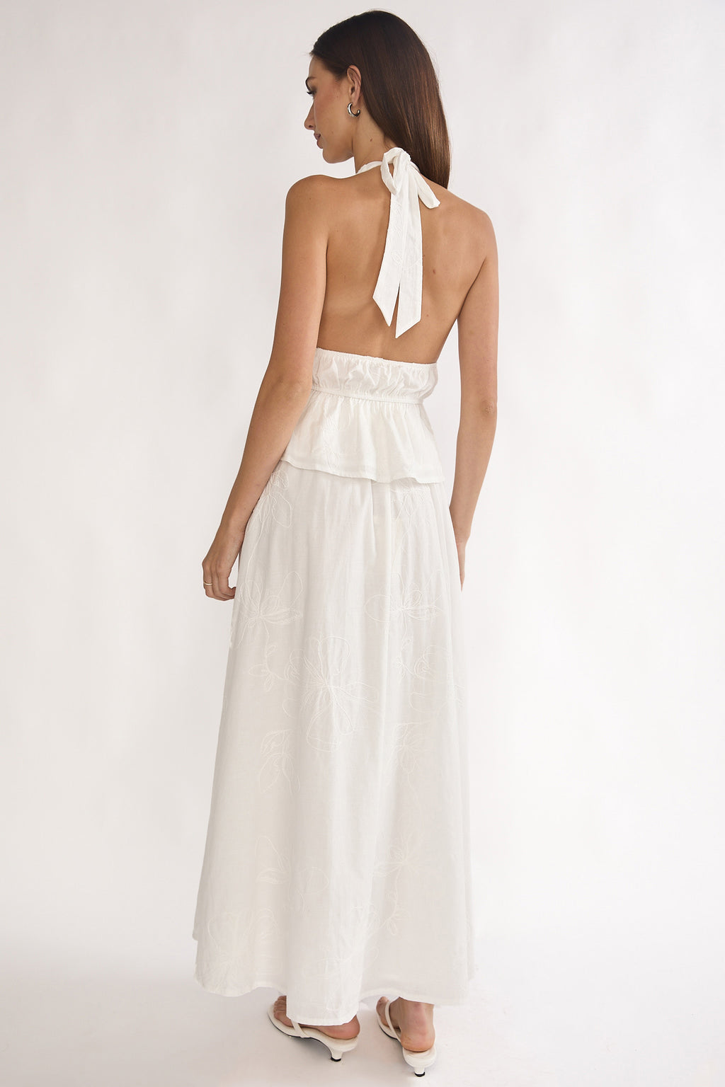 Under The Moons A-Line Maxi Skirt White by Selfie Leslie Australia