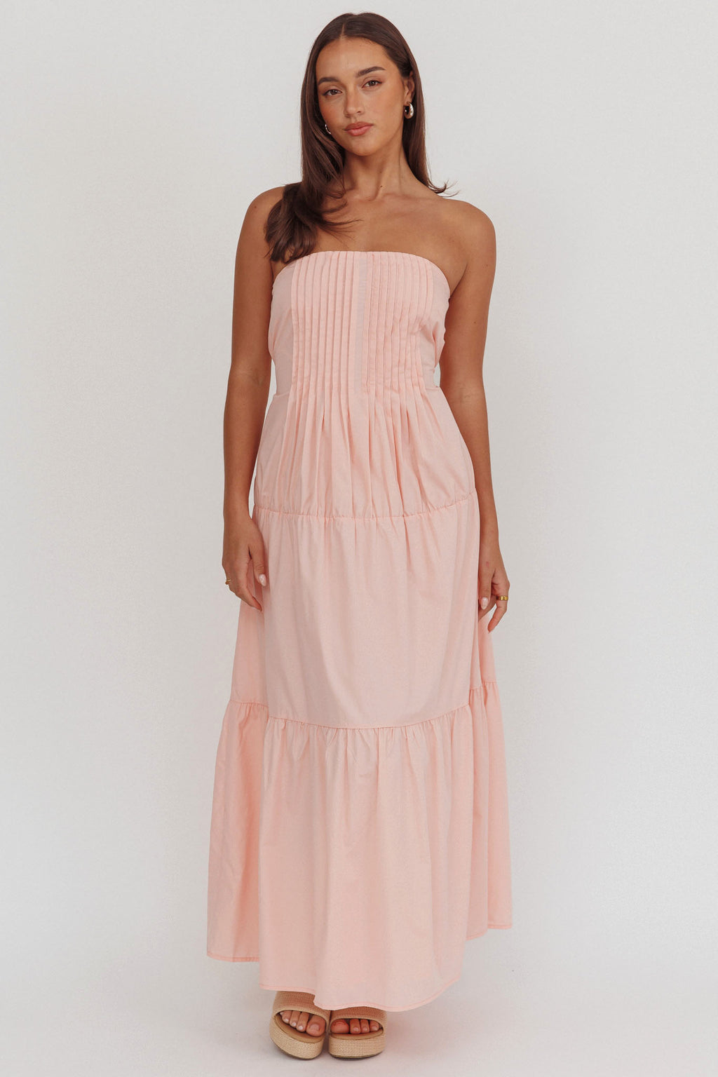 Deisa Pintuck Pleat Maxi Dress Cheek by Selfie Leslie Australia