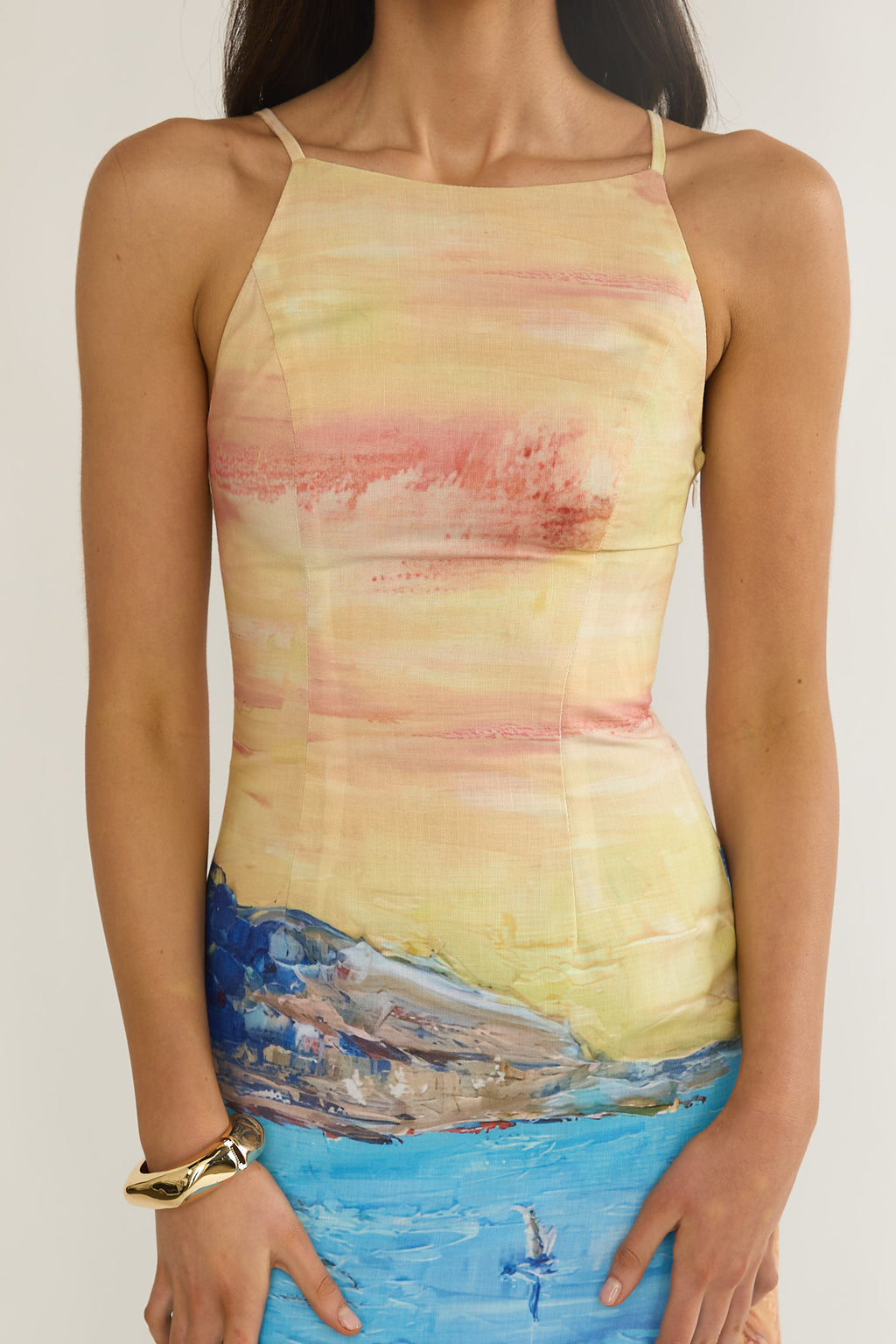 No Ordinary Girl Tied Back Maxi Dress Euro Print by Selfie Leslie Australia