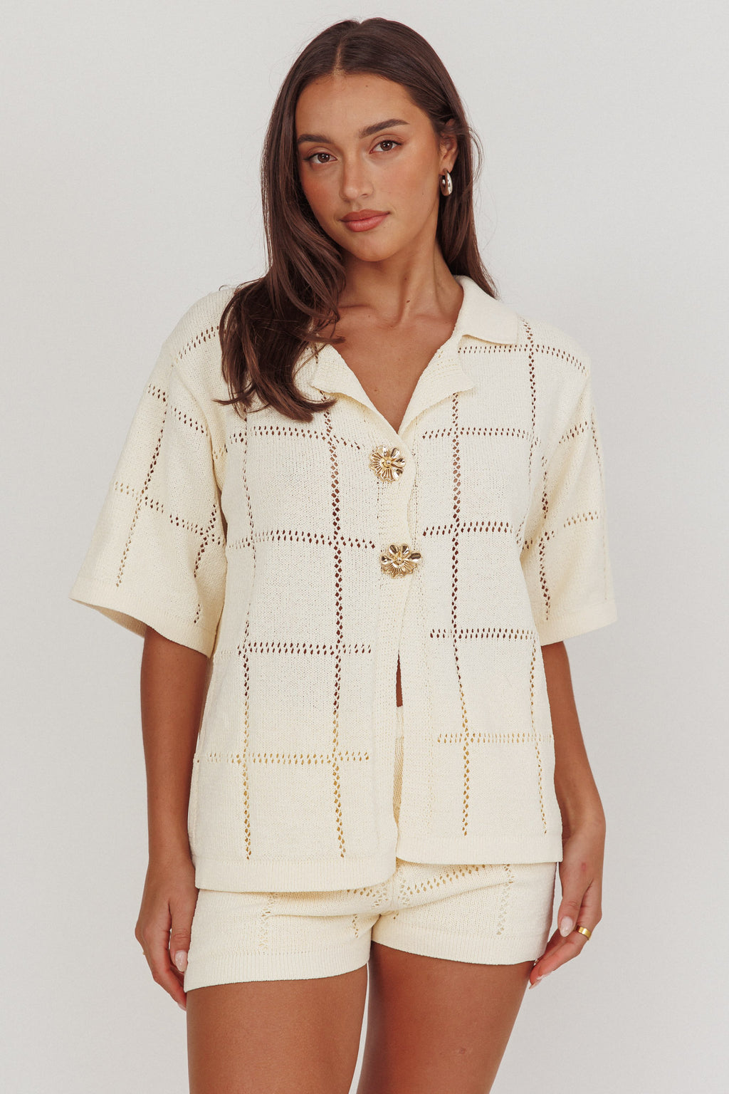 Sailor Knit Shorts Cream by Selfie Leslie Australia