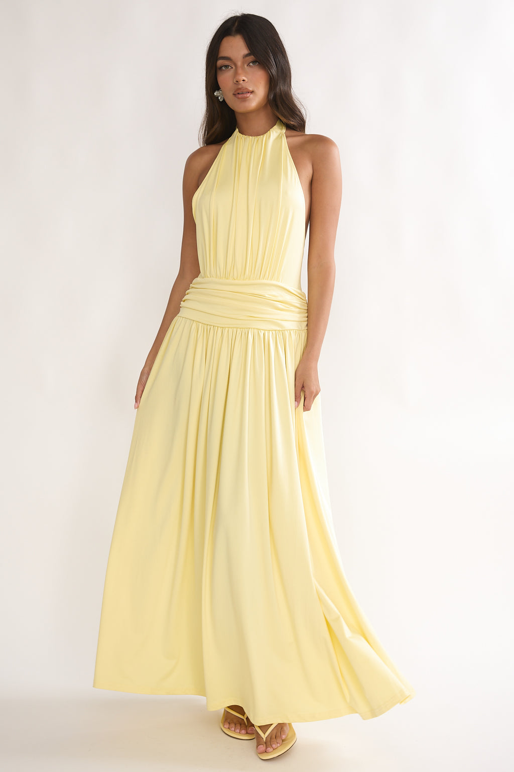 Trouville Backless Halter Maxi Dress Sunflower by Selfie Leslie Australia