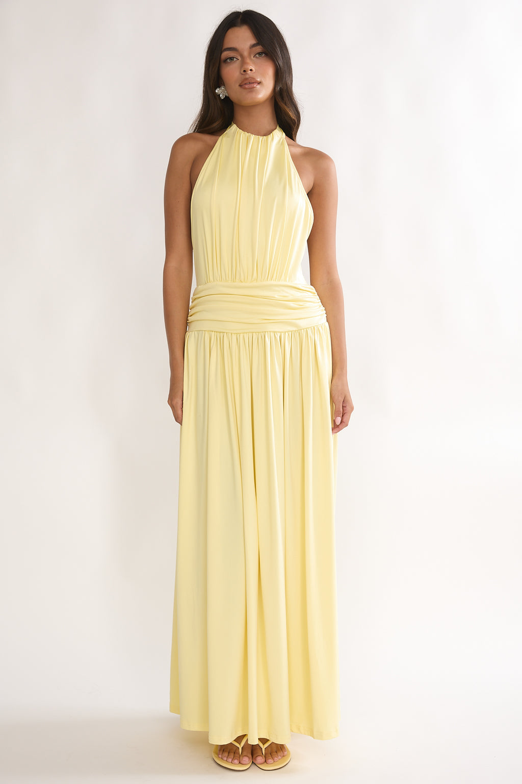 Trouville Backless Halter Maxi Dress Sunflower by Selfie Leslie Australia