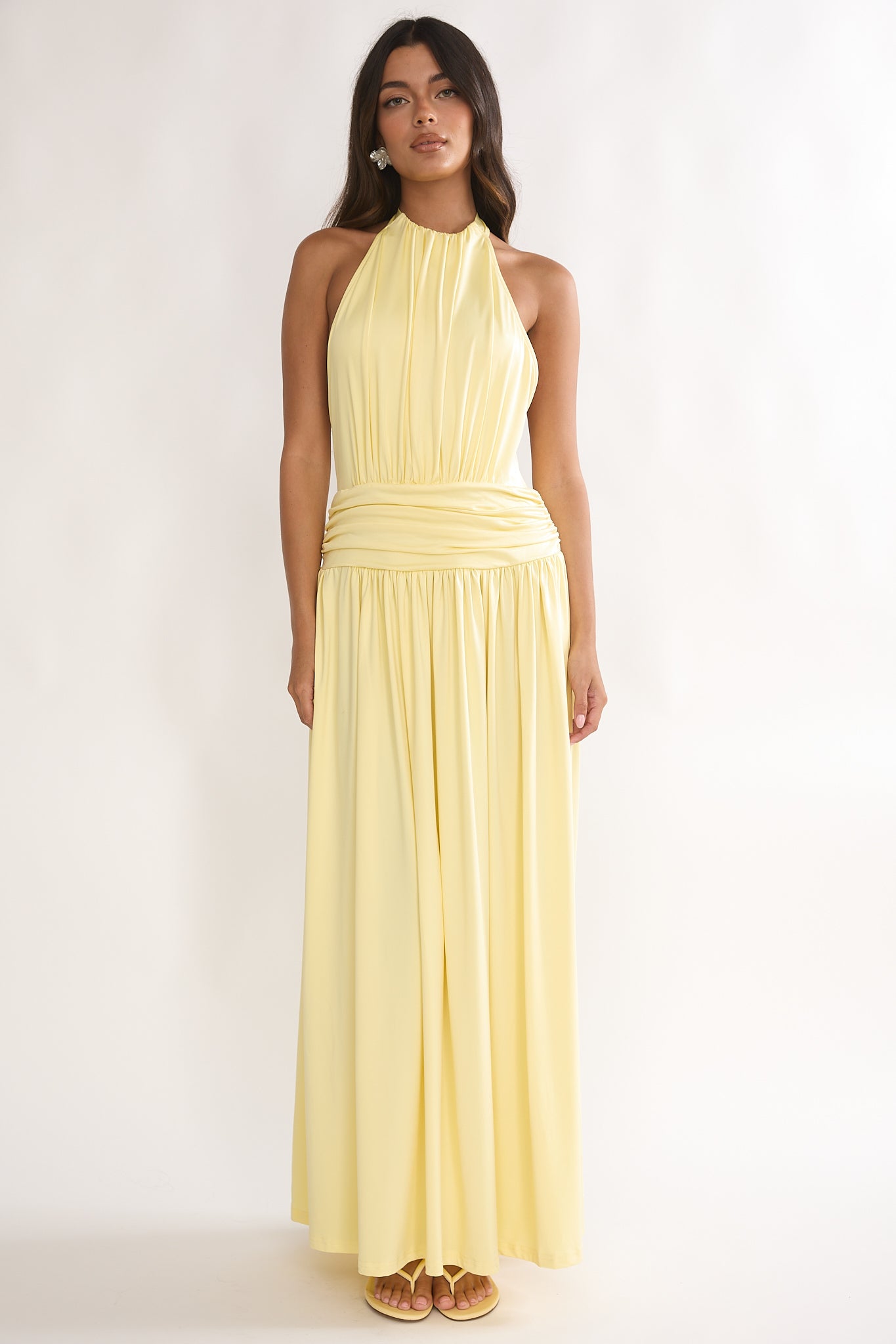 Trouville Backless Halter Maxi Dress Sunflower by Selfie Leslie Australia