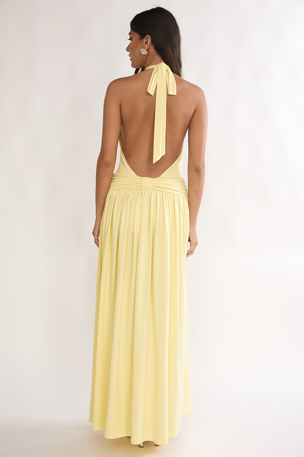 Trouville Backless Halter Maxi Dress Sunflower by Selfie Leslie Australia
