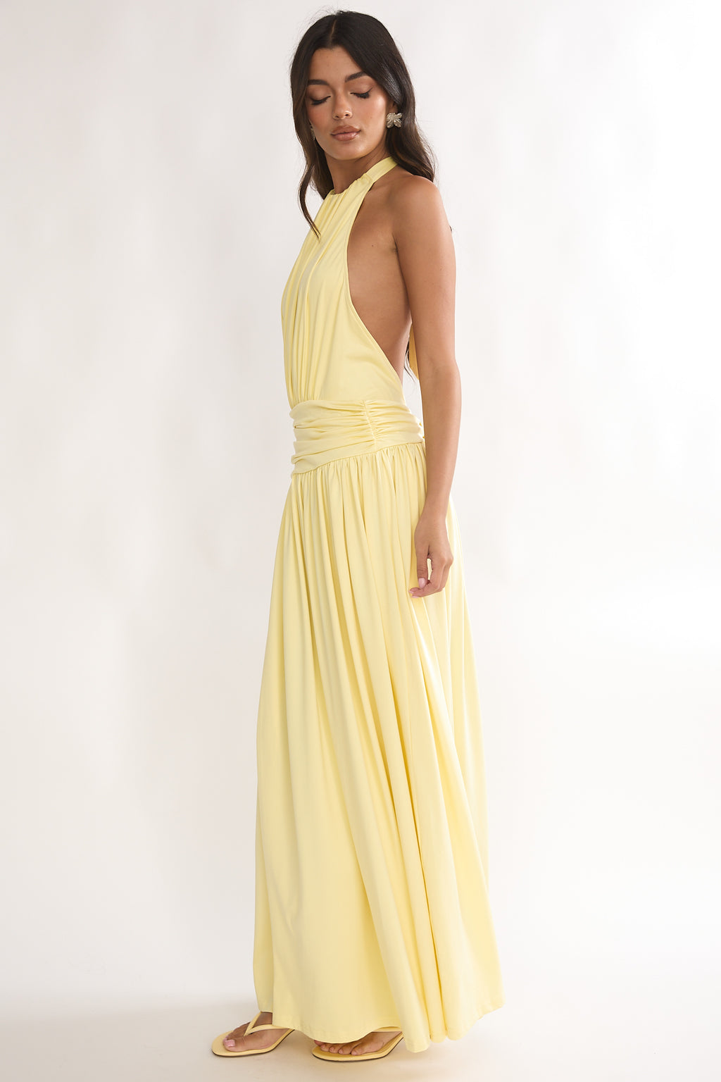 Trouville Backless Halter Maxi Dress Sunflower by Selfie Leslie Australia