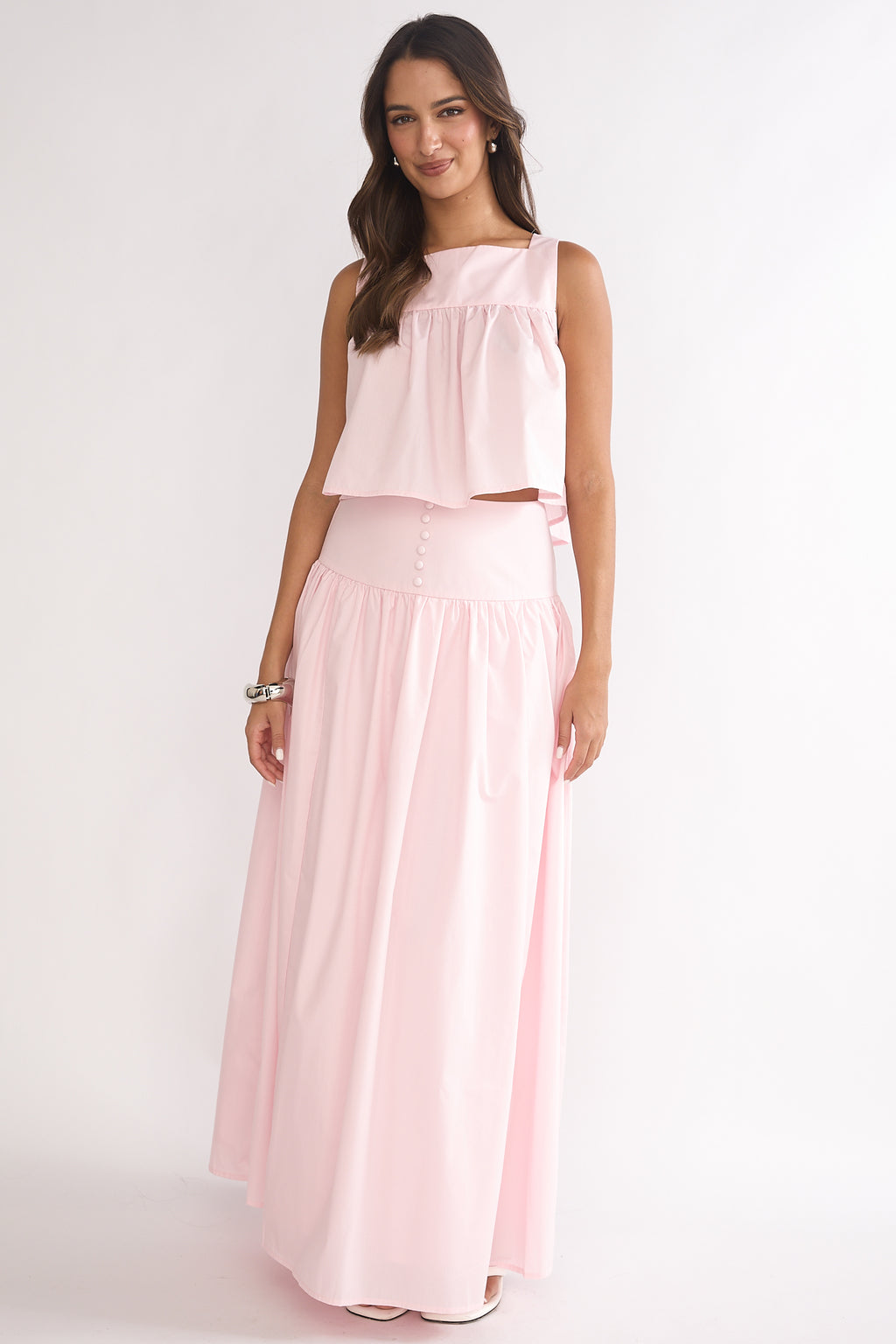 Starlina Wide Waistband Maxi Skirt Rosewater by Selfie Leslie Australia