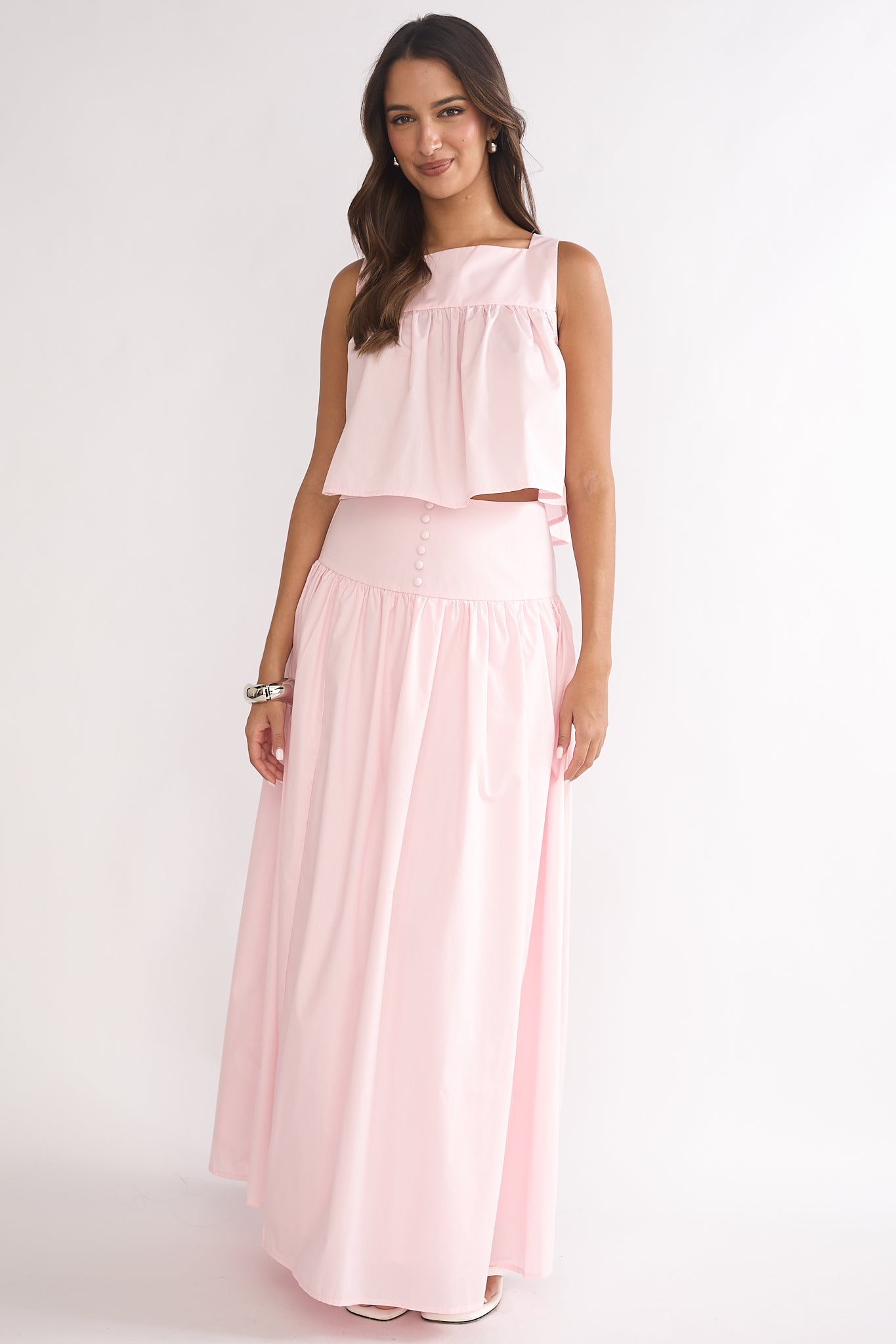 Starlina Wide Waistband Maxi Skirt Rosewater by Selfie Leslie Australia