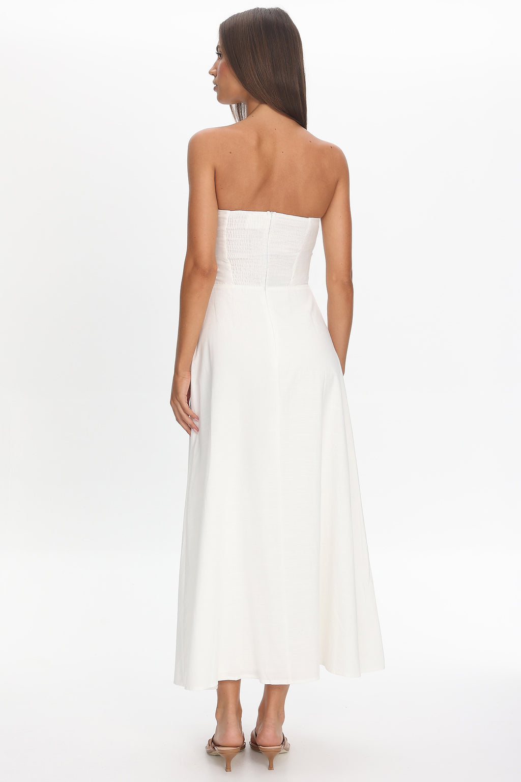 Celandra Bow Bodice Maxi Dress White by Selfie Leslie Australia