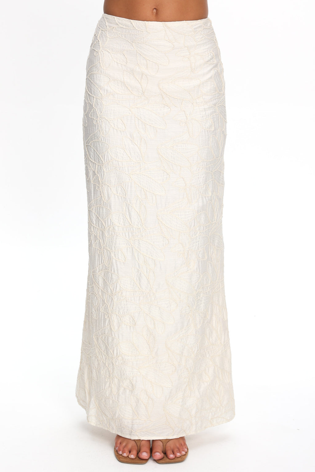 Alondra Textured Maxi Skirt Oatmeal by Selfie Leslie Australia