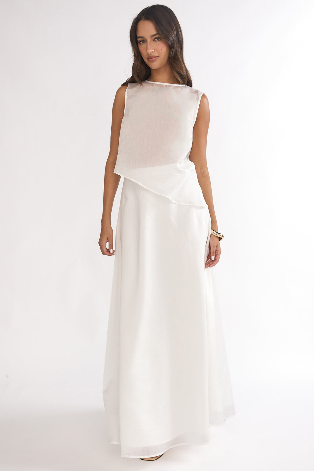 Lemora Asymmetric Hem Top White by Selfie Leslie Australia
