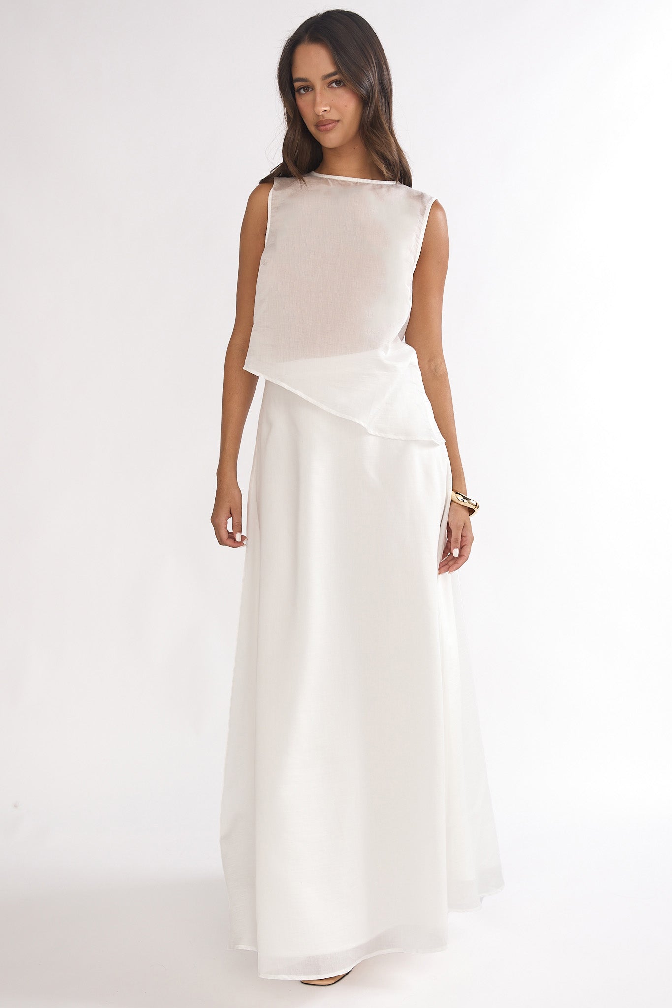 Lemora Asymmetric Hem Top White by Selfie Leslie Australia