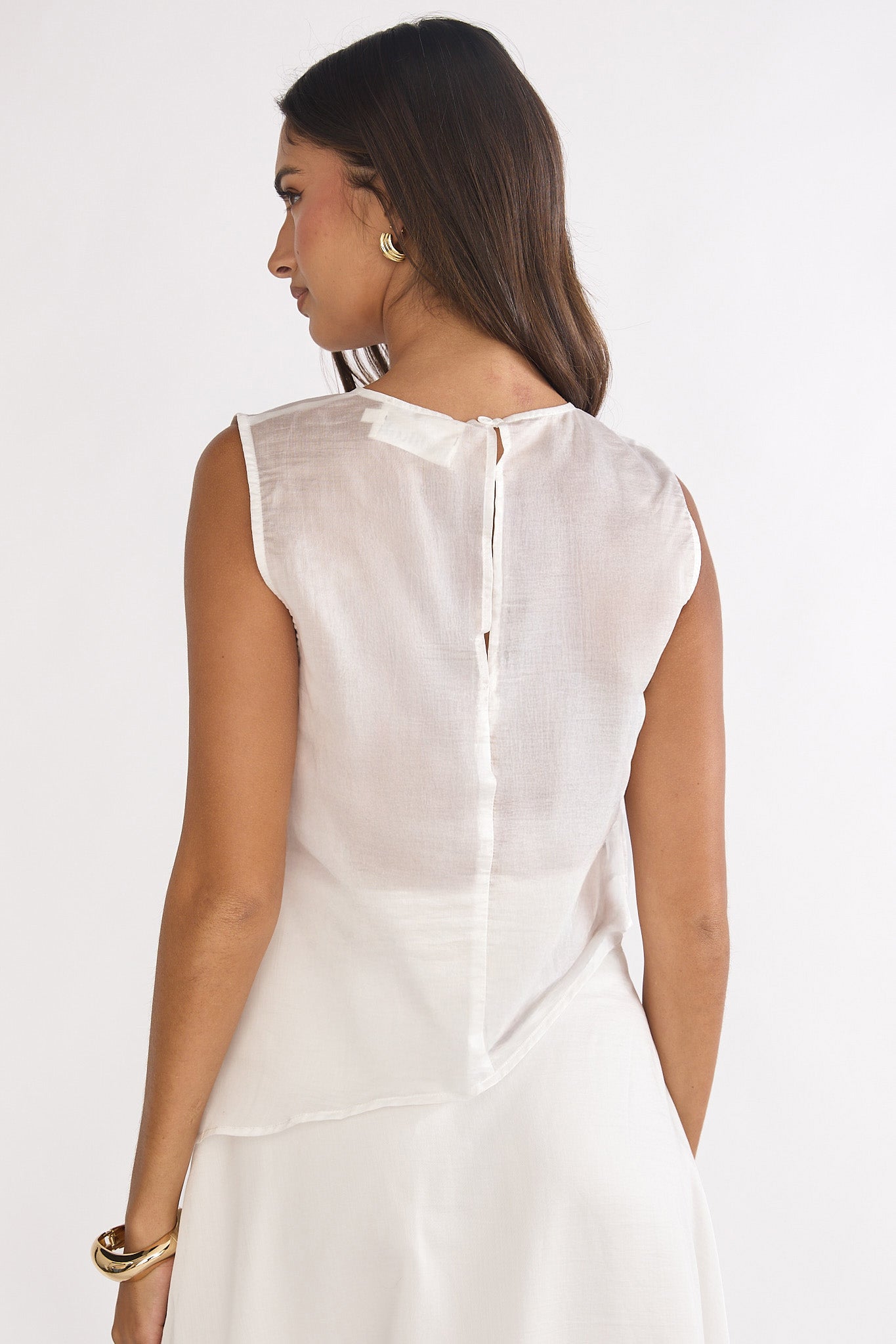 Lemora Asymmetric Hem Top White by Selfie Leslie Australia