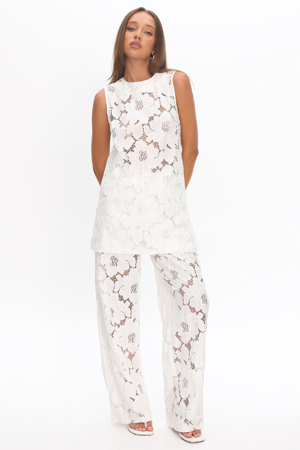 Belmara 3D Floral Lace Top White by Selfie Leslie Australia