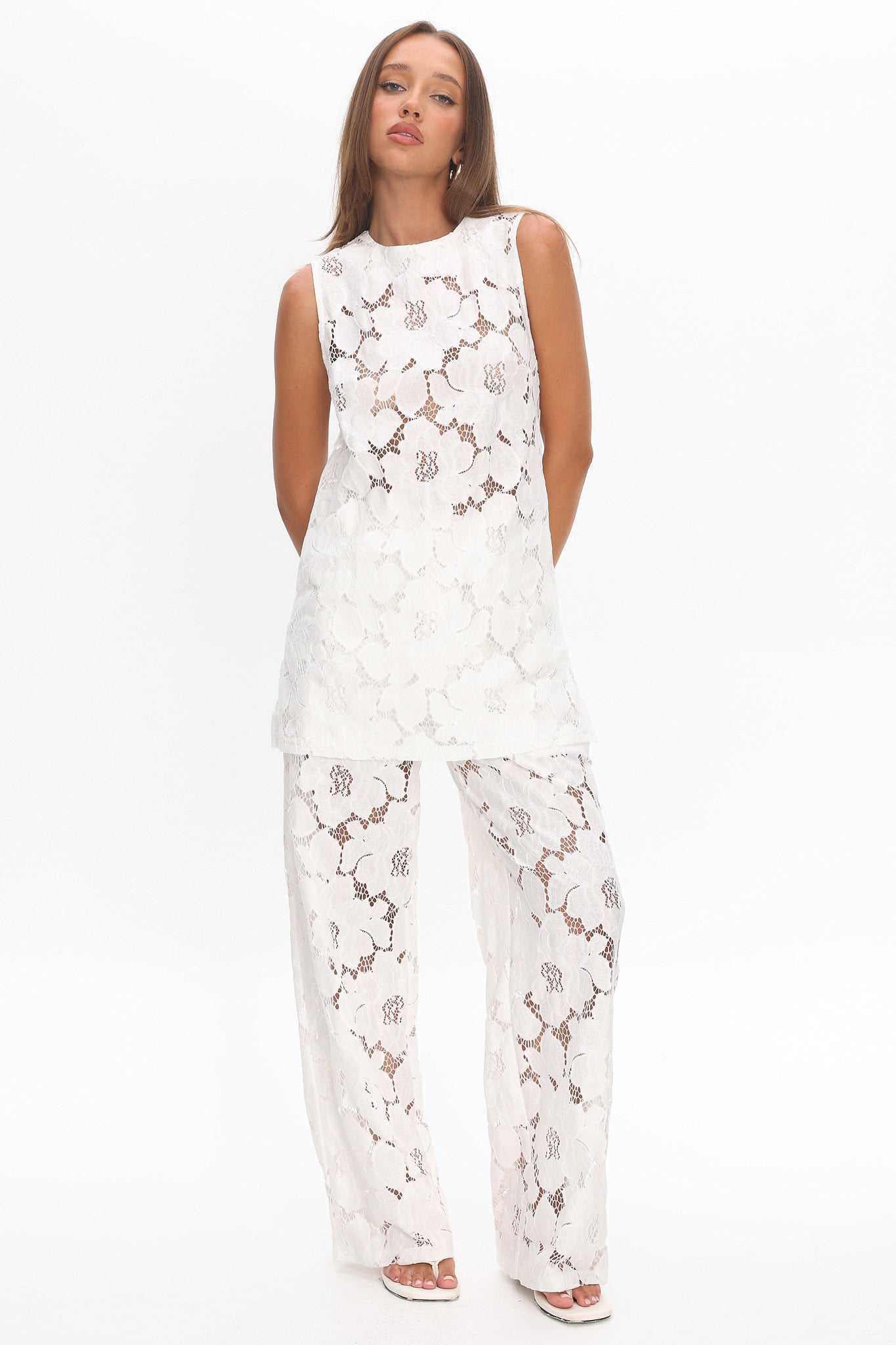 Belmara 3D Floral Lace Top White by Selfie Leslie Australia