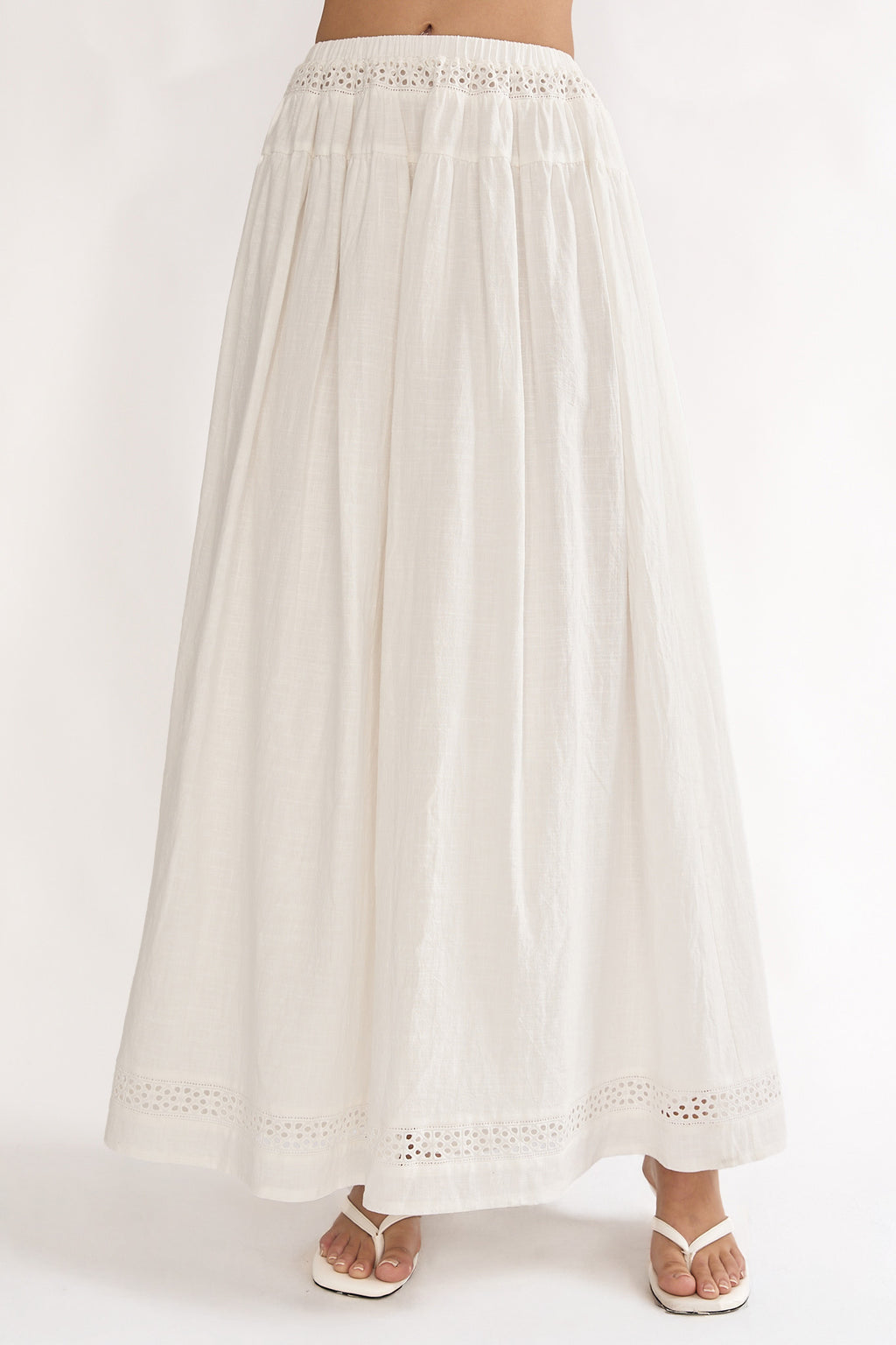 Beliza Lace Trim Skirt White by Selfie Leslie Australia