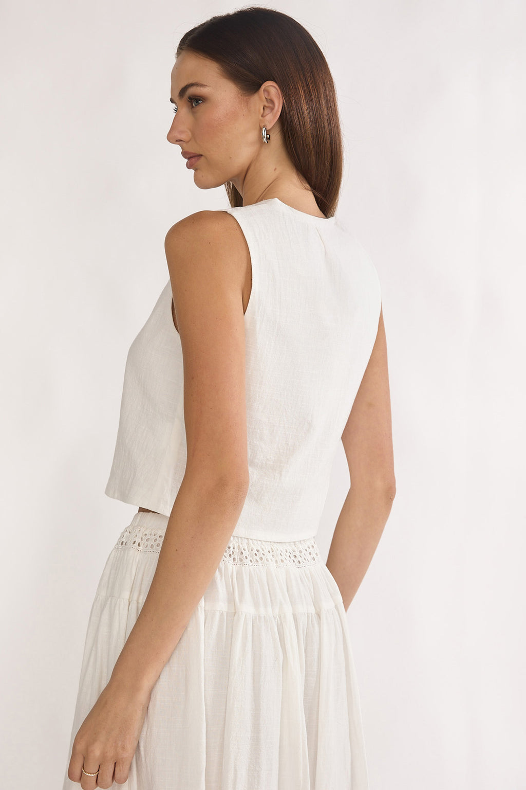 Beliza Tie Front Top White by Selfie Leslie Australia