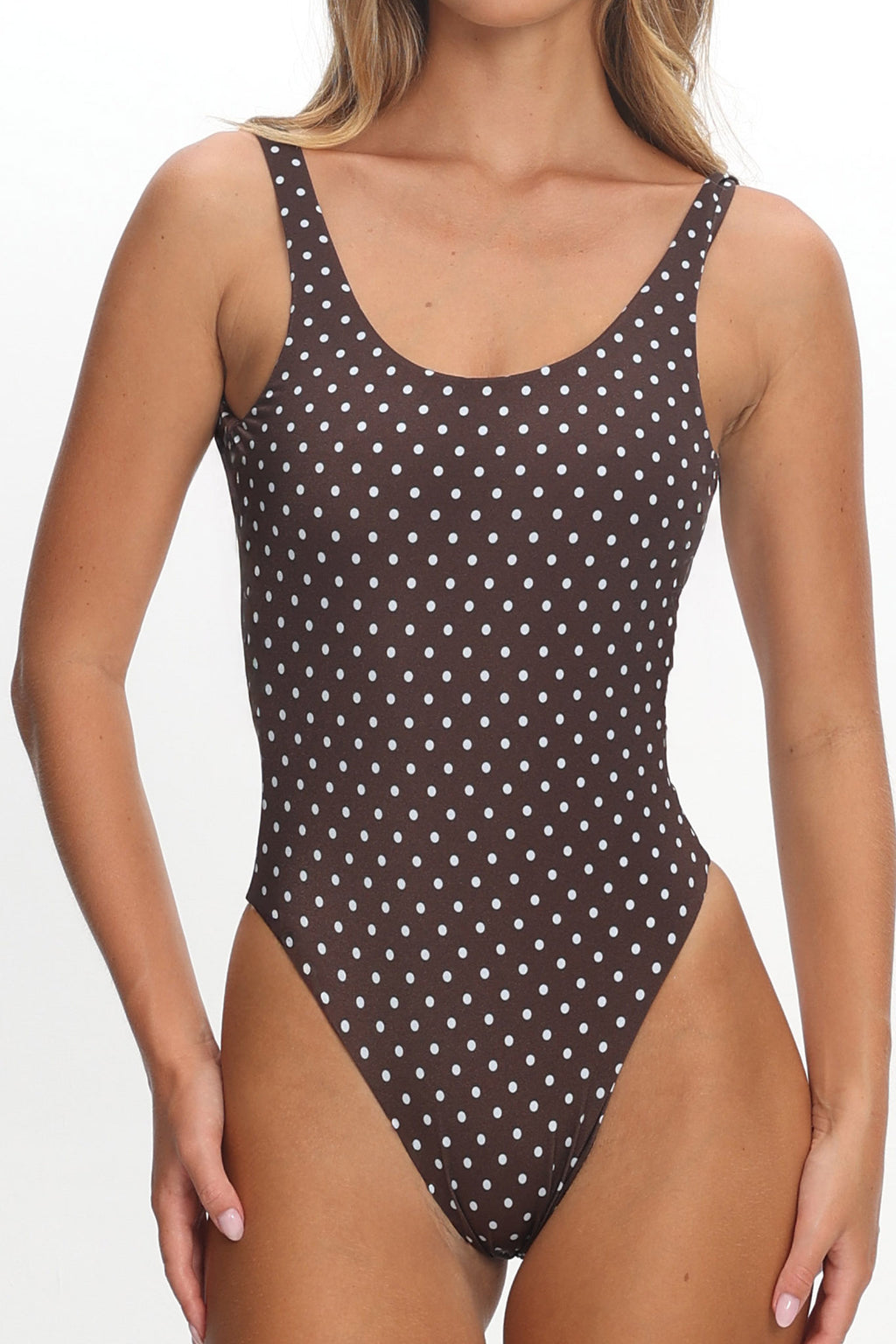 LIONESS Kenny One Piece Chocolate Blue Polka by Selfie Leslie Australia