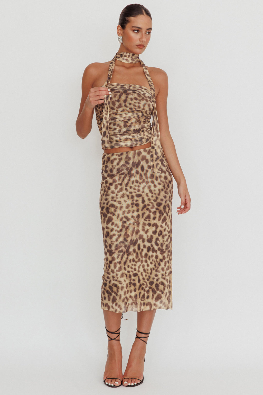 Meet Up Strapless Top Leopard by Selfie Leslie Australia