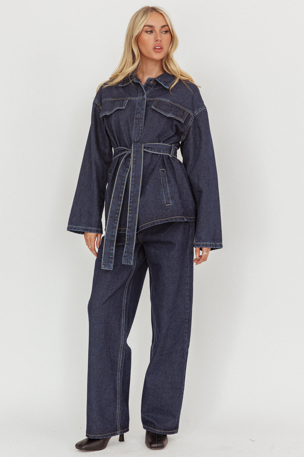 Belisse Straight Leg Pants Denim Blue by Selfie Leslie Australia