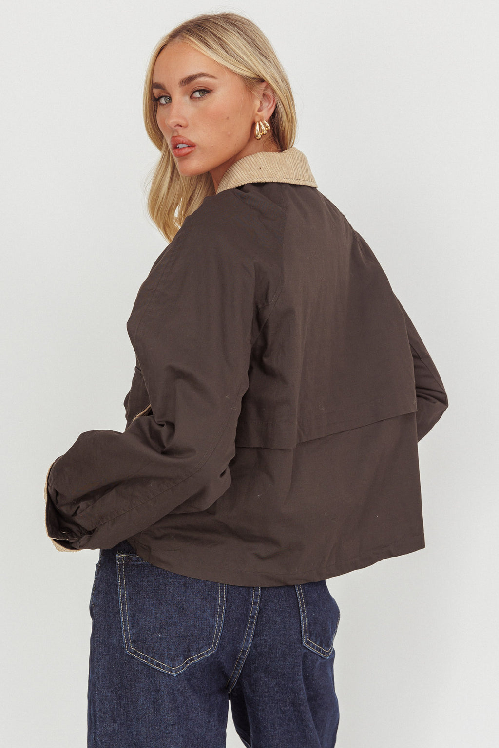Halona Snap Button Pocket Jacket Charcoal by Selfie Leslie Australia