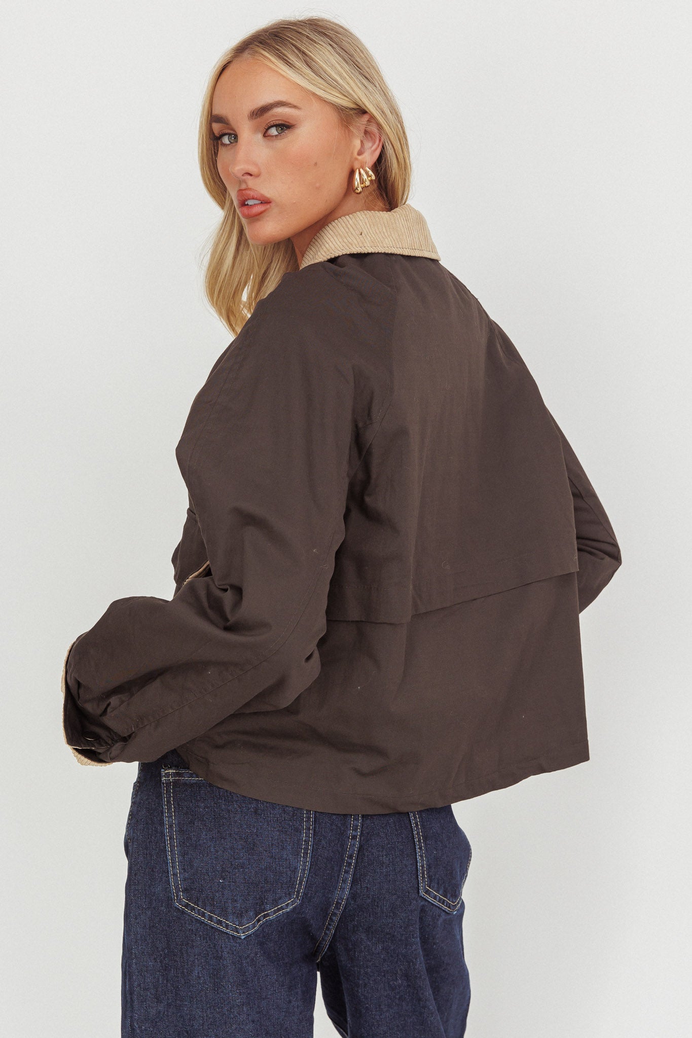 Halona Snap Button Pocket Jacket Charcoal by Selfie Leslie Australia
