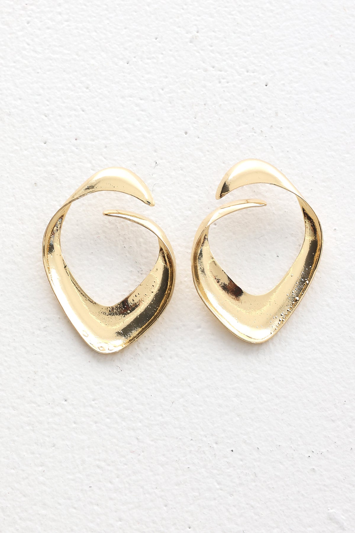 Palleria Sculptural Statement Earrings Gold by Selfie Leslie Australia