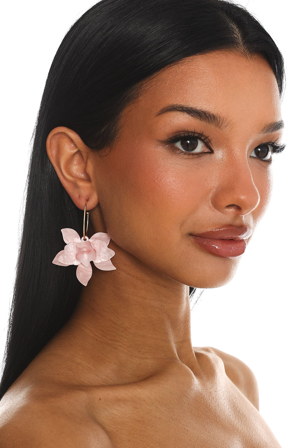 Tamsin Hoop Earrings Pink