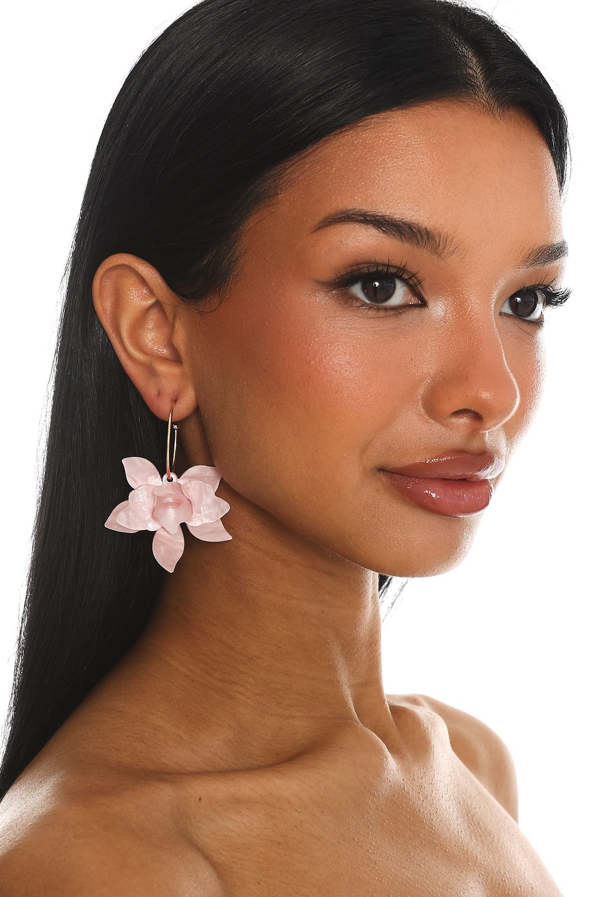Tamsin Hoop Earrings Pink