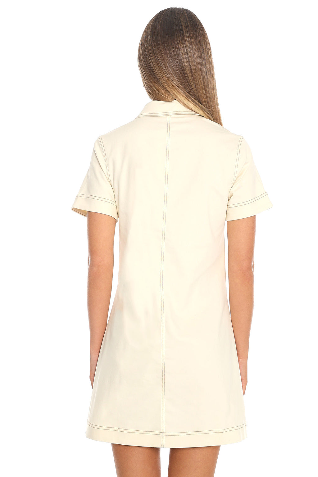 Soren Collared Shirt Dress Butter