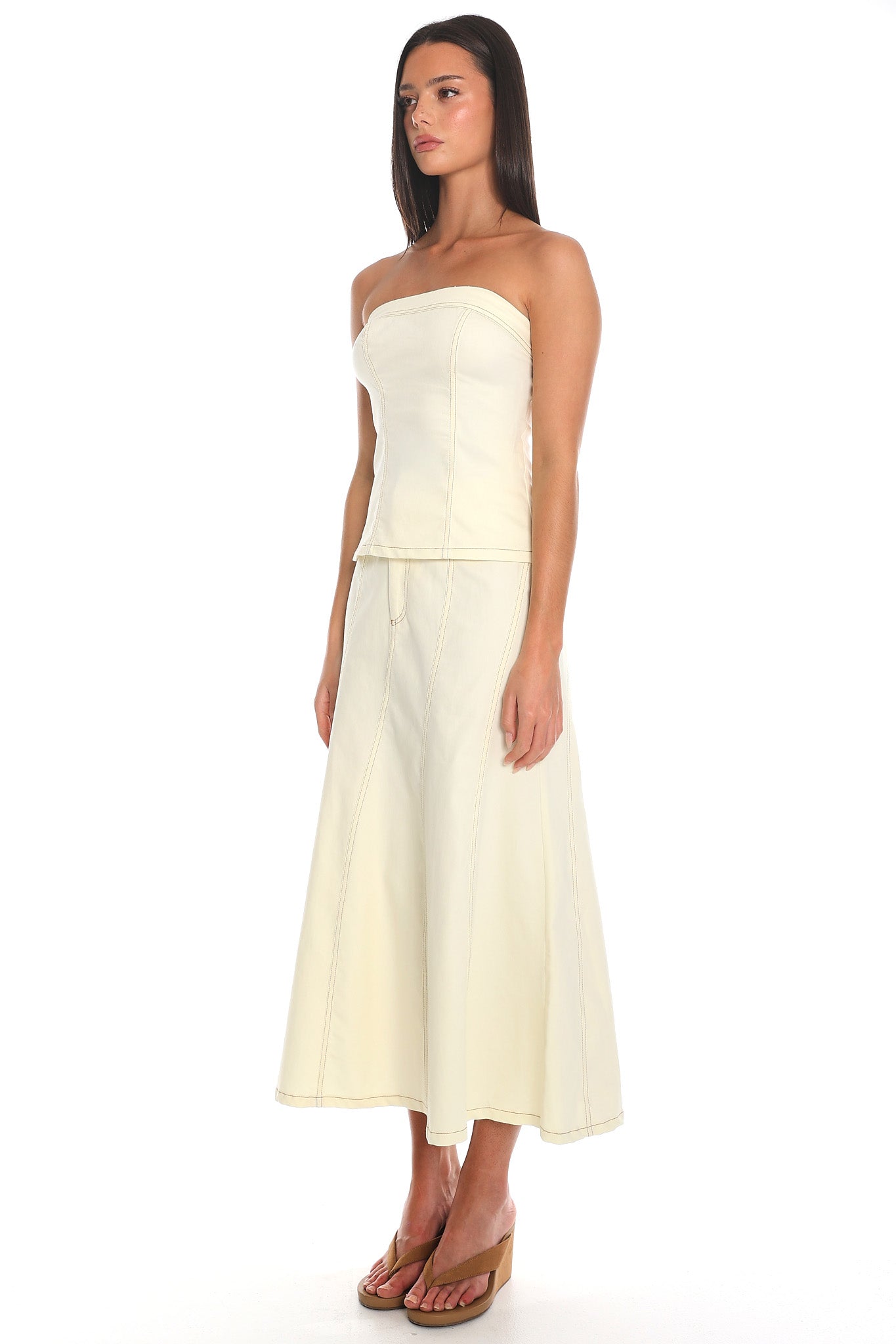 Dune A-Line Maxi Skirt Butter