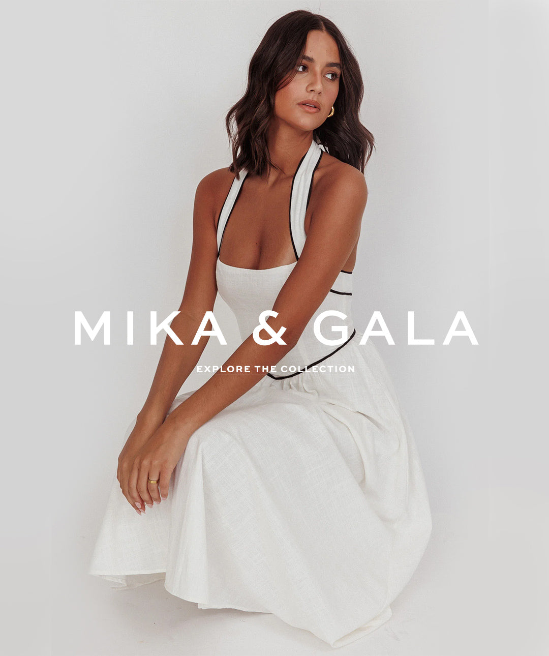Mika & Gala Model In white dress