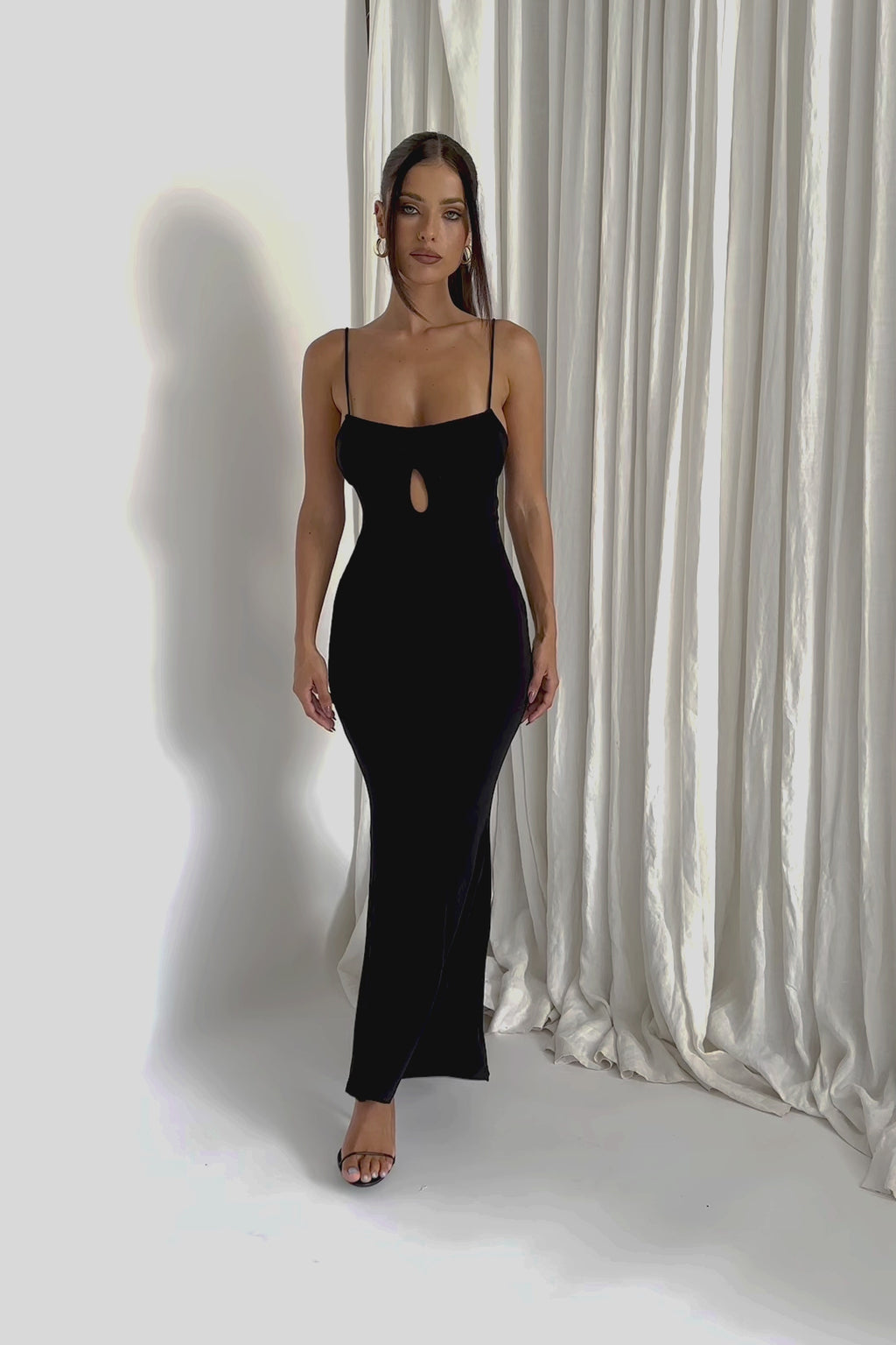 Marcella Keyhole Bust Maxi Dress Black