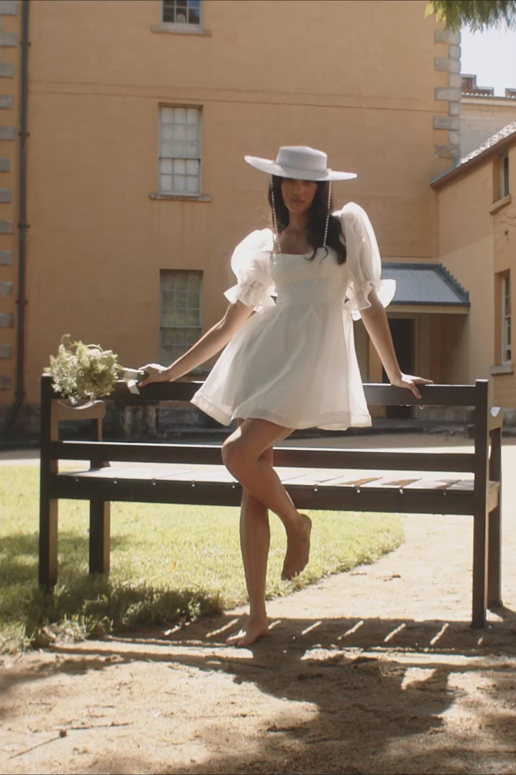 I've Got Sunshine Puff Sleeve Mini Dress White