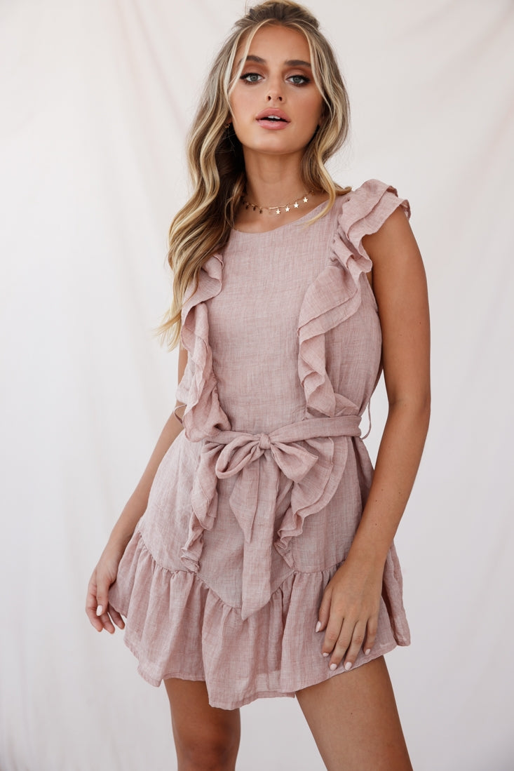 Easy Breezy Sleeveless Swing Dress Sandalwood by Selfie Leslie