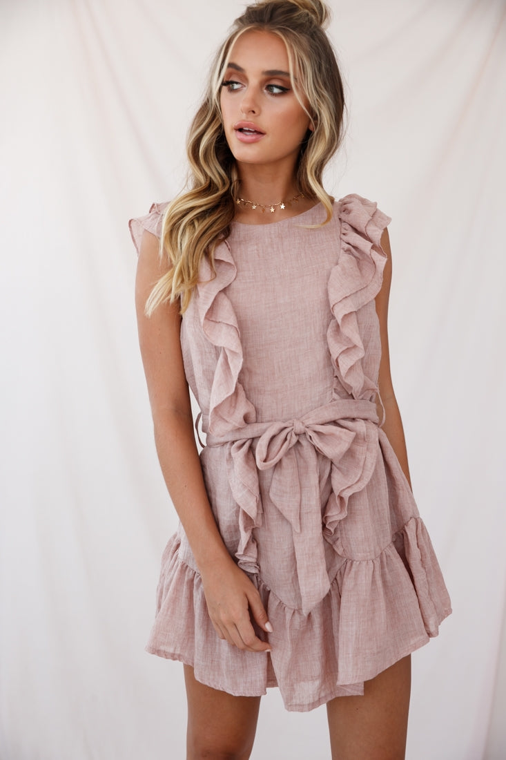 Easy Breezy Sleeveless Swing Dress Sandalwood by Selfie Leslie