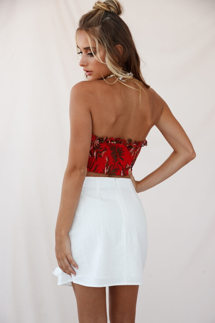 Paloma Crochet Tassel Skirt White by Selfie Leslie
