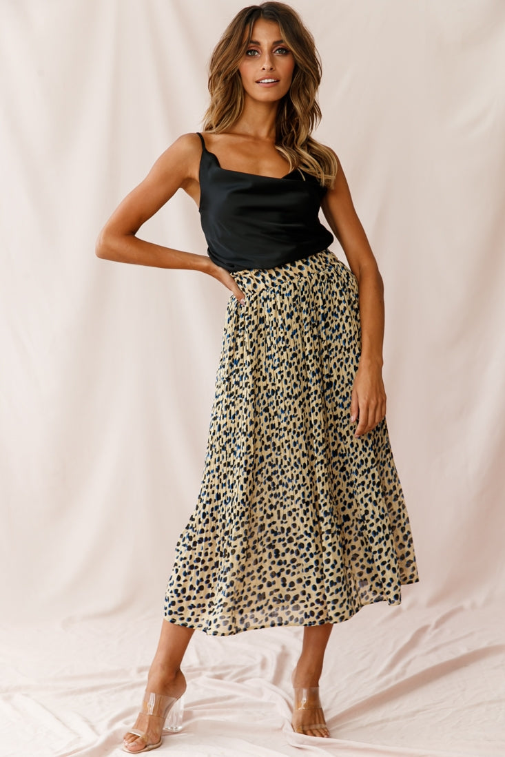 Xanadu Cowl Neck Cami Top Black by Selfie Leslie