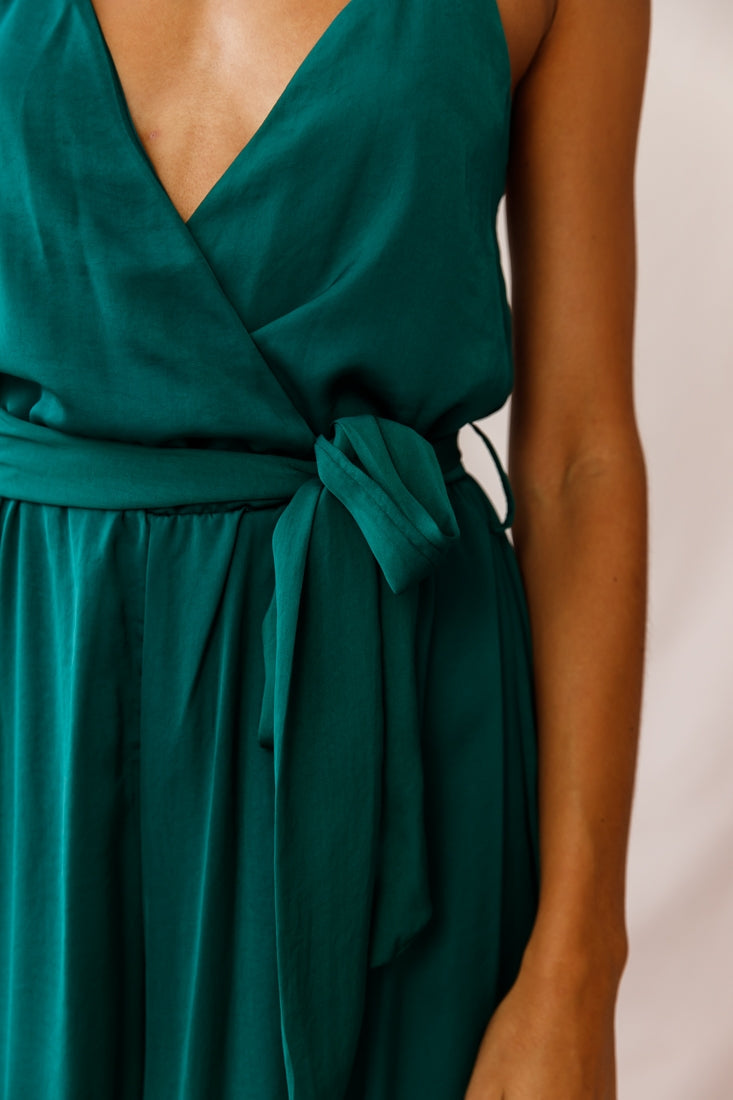 Miso Wide-Leg Cami Jumpsuit Forest Green by Selfie Leslie