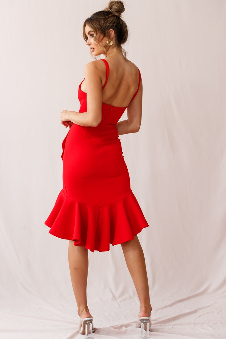 Cartagena High-Low Asymmetric Salsa Dress Red by Selfie Leslie
