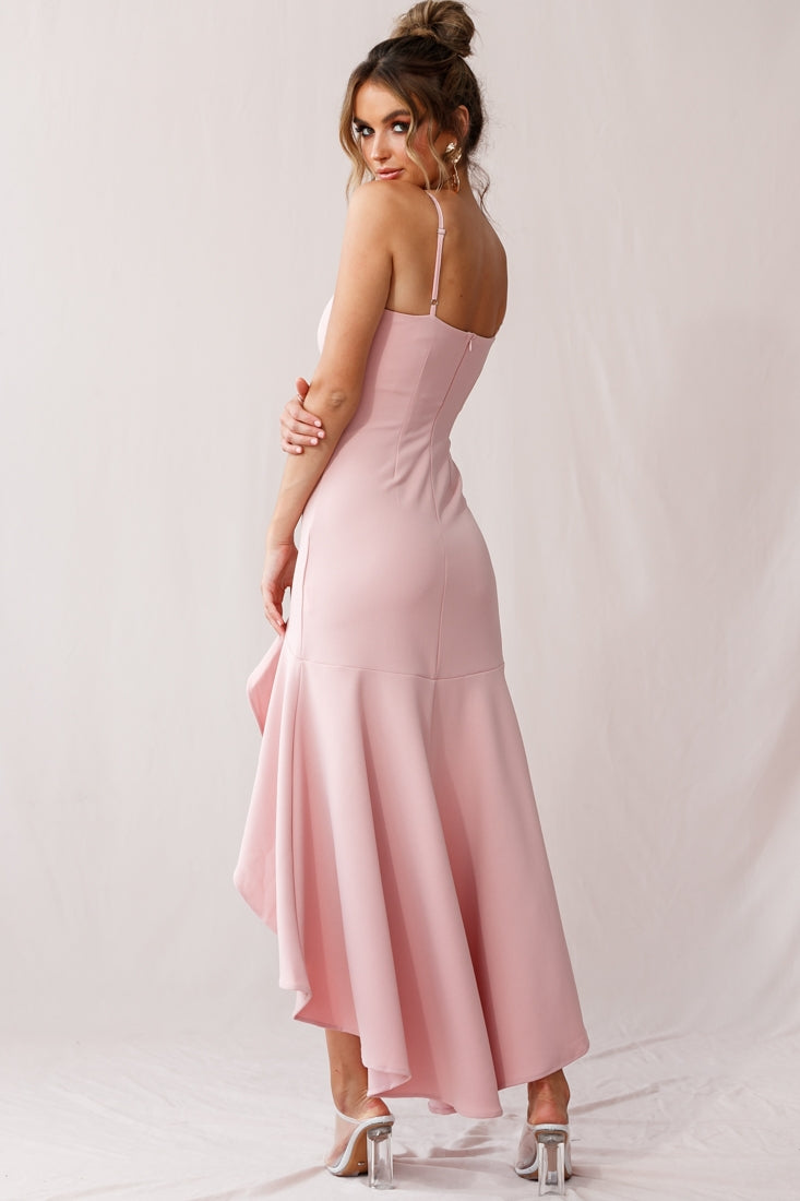 Emoji Asymmetrical Hemline Dress Blush by Selfie Leslie