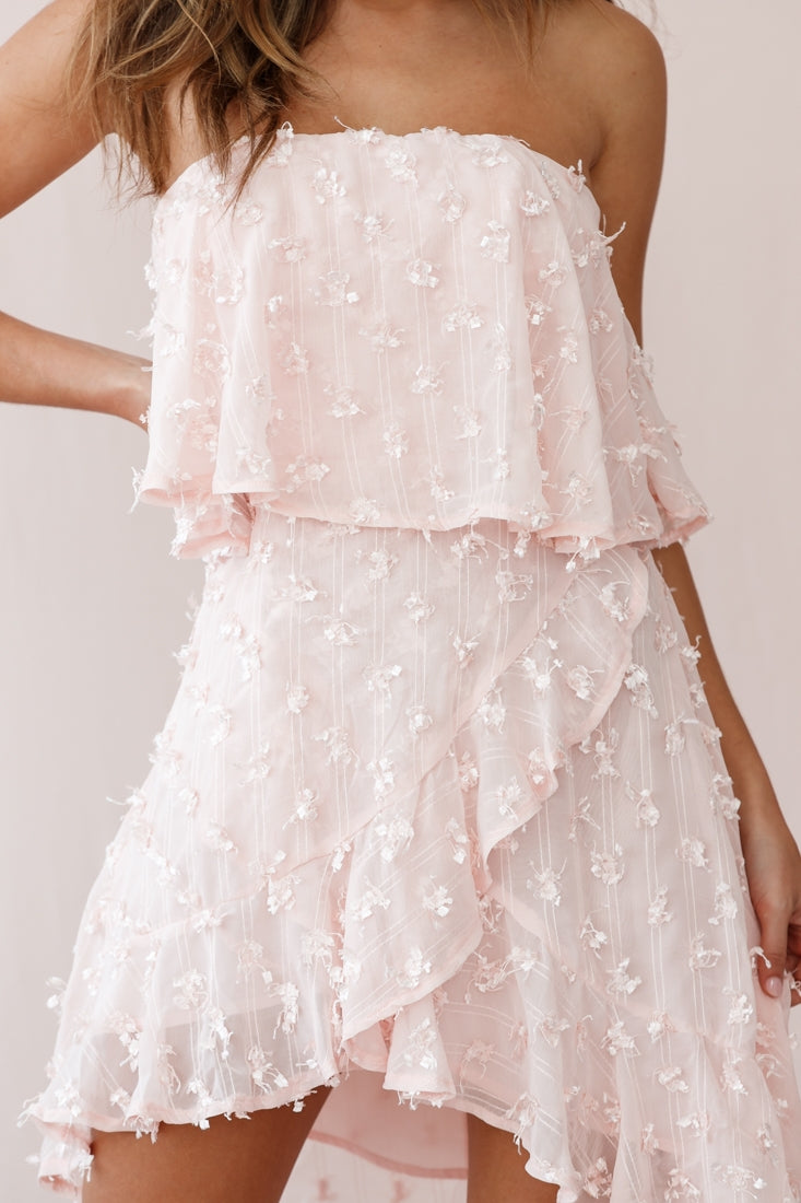 Bel Air Embellished Bandeau Dress Pink by Selfie Leslie